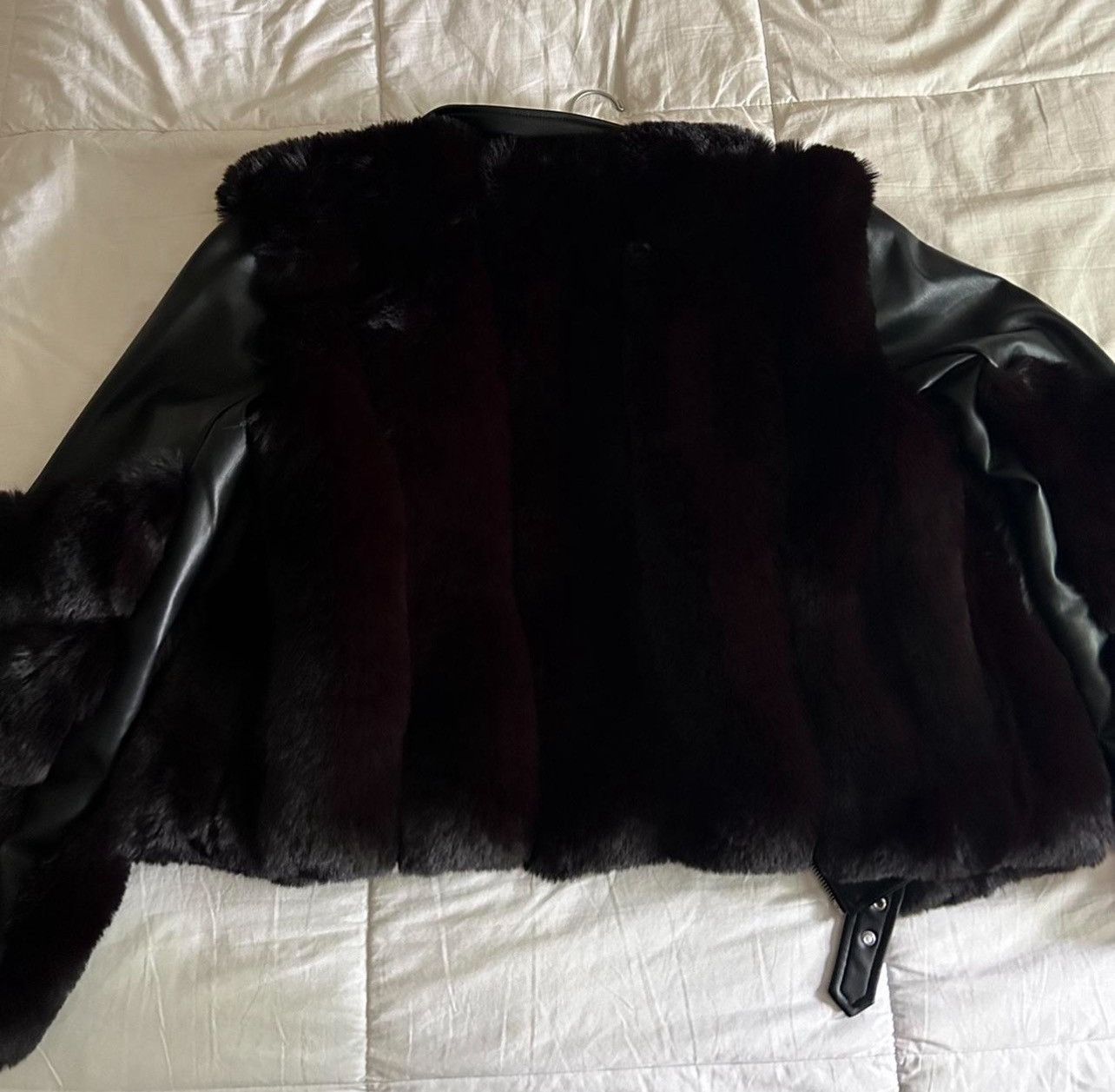 Akira faux leather jacket with fur trim Size L / US 10 / IT 46 - 4 Thumbnail