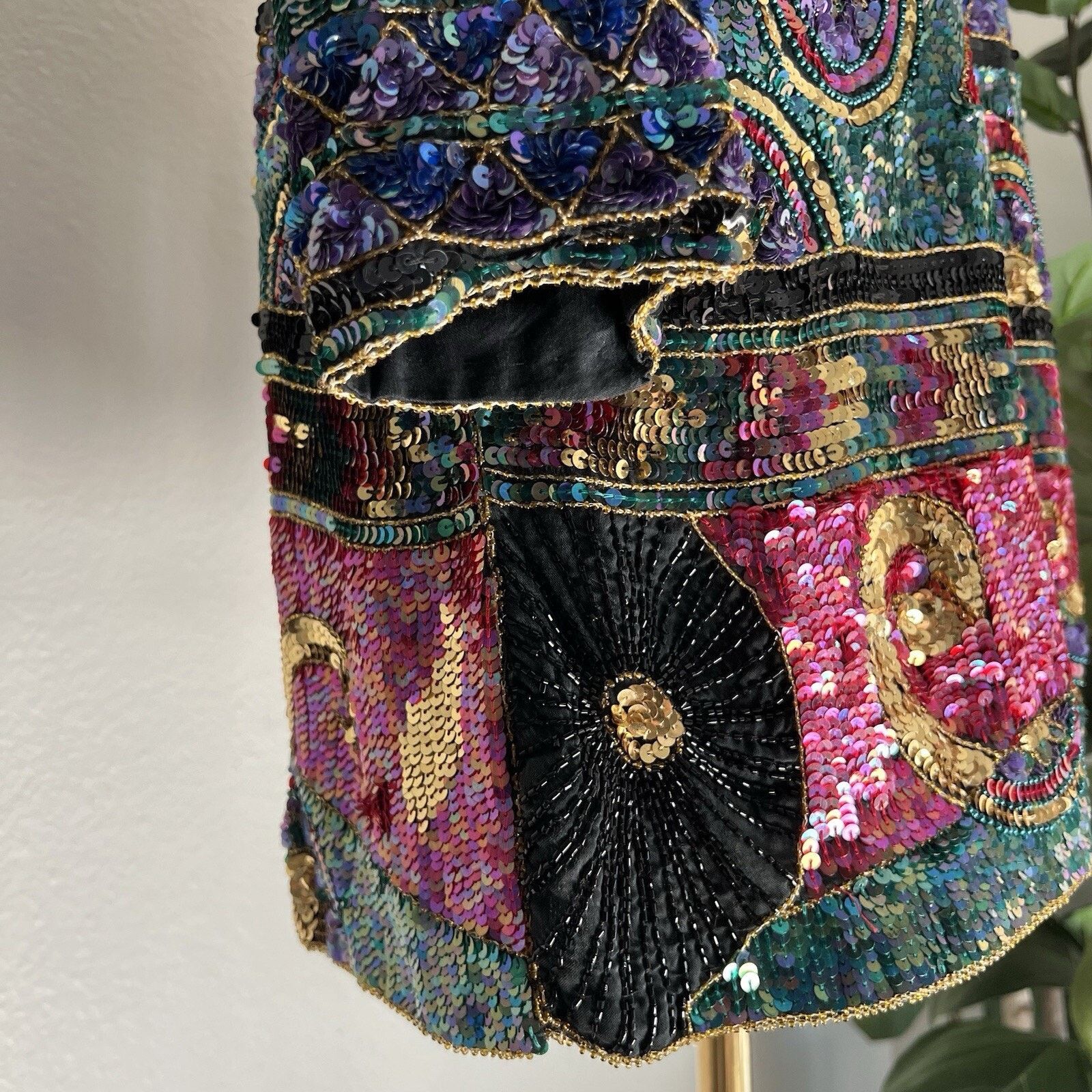Other 100% Silk Vintage Jean for Joseph Le Bon (M) Sequin Jacket Size M / US 6-8 / IT 42-44 - 4 Thumbnail