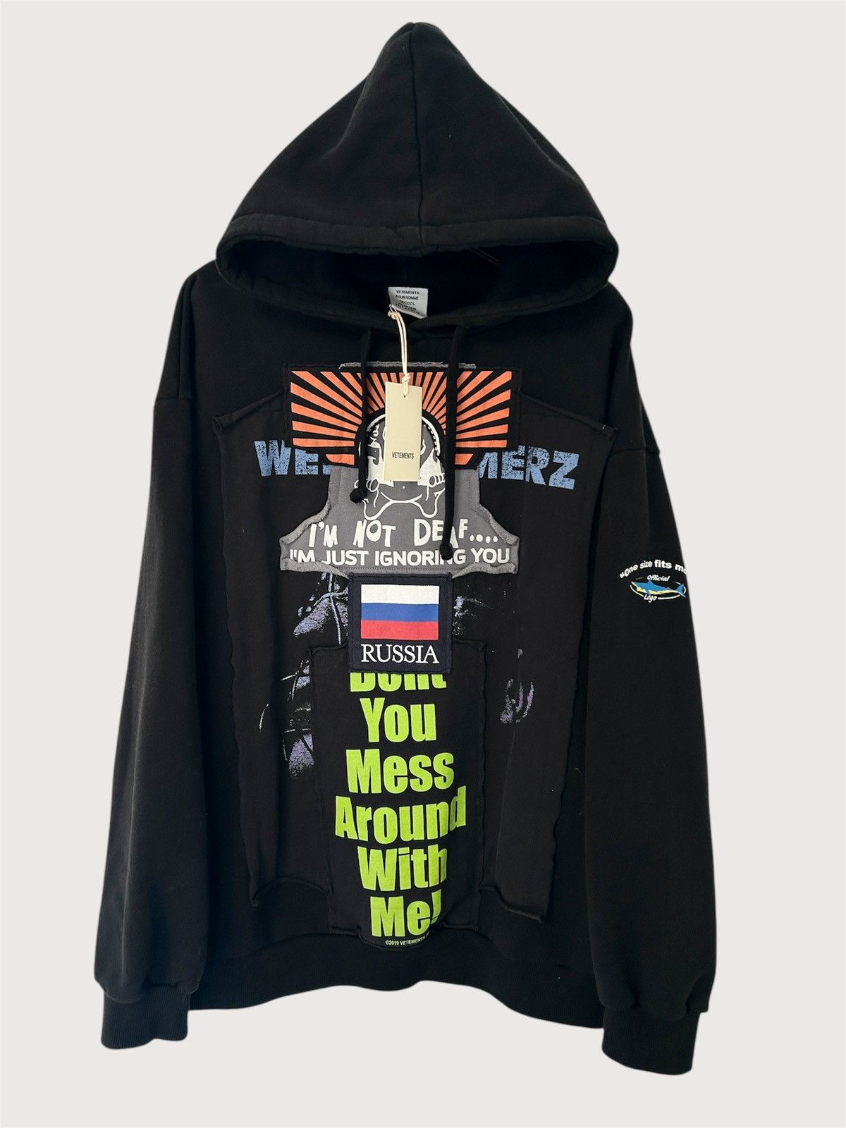 Vetements FW2019 Runway Russian Patchwork Hoodie Size US XS / EU 42 / 0 - 1 Thumbnail
