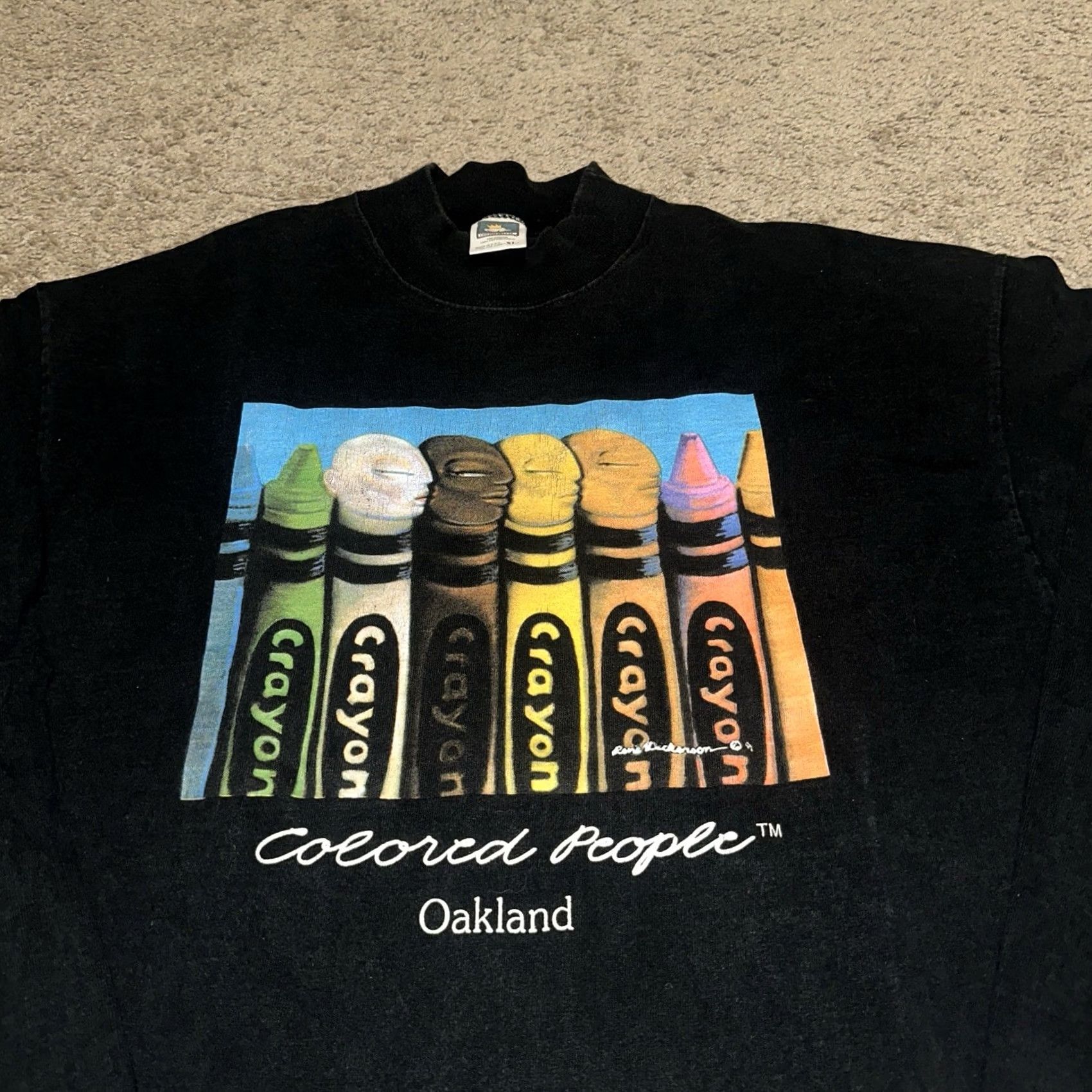 Vintage VINTAGE Cotton Deluxe Shirt Mens XL Art Tee Long Sleeve 90s Black Graphic Print Logo Accent Size US XL / EU 56 / 4 - 2 Thumbnail