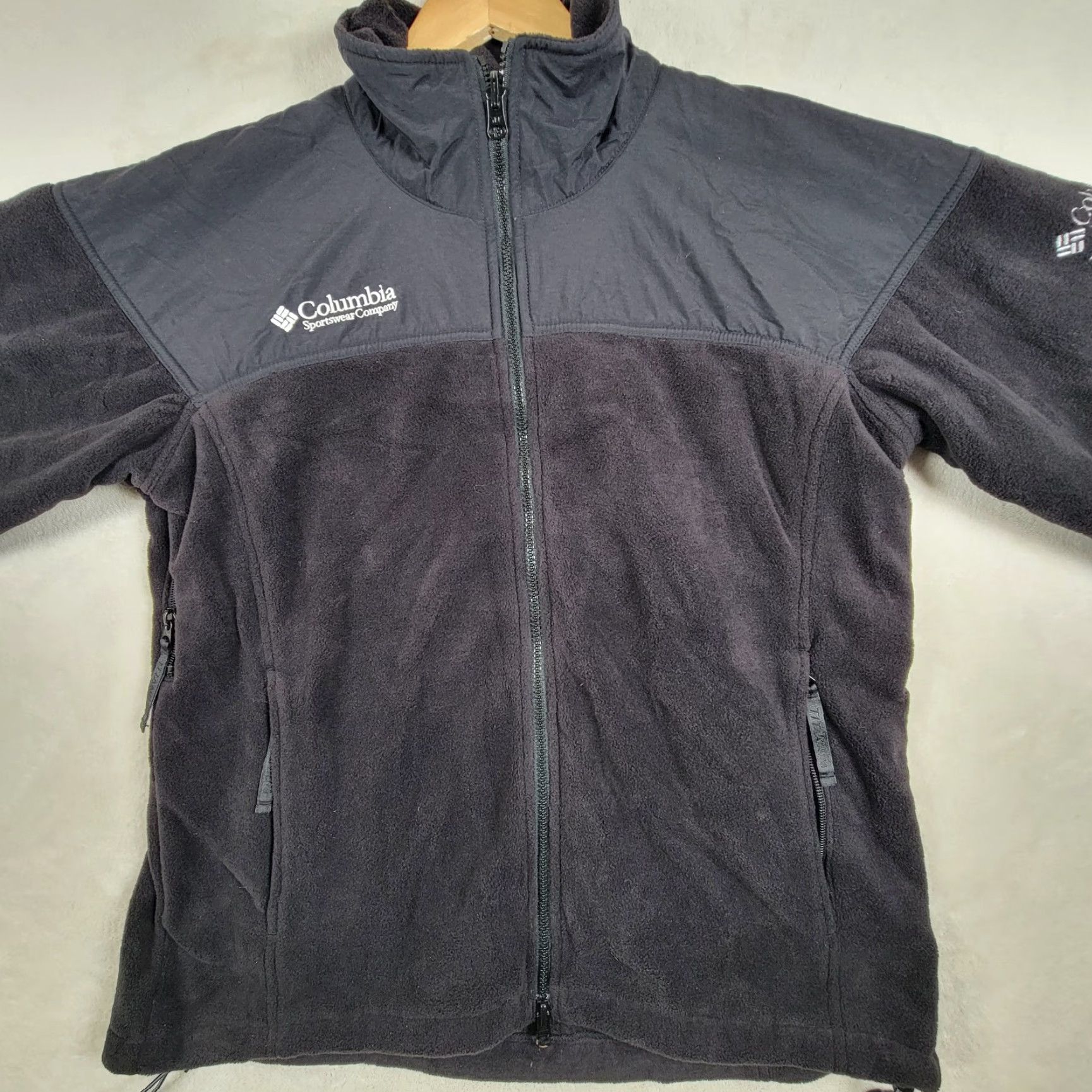 Vintage Columbia Jacket Womens Fleece Full Zip Size L Black Gray Updated N/A Size L / US 10 / IT 46 - 2 Thumbnail