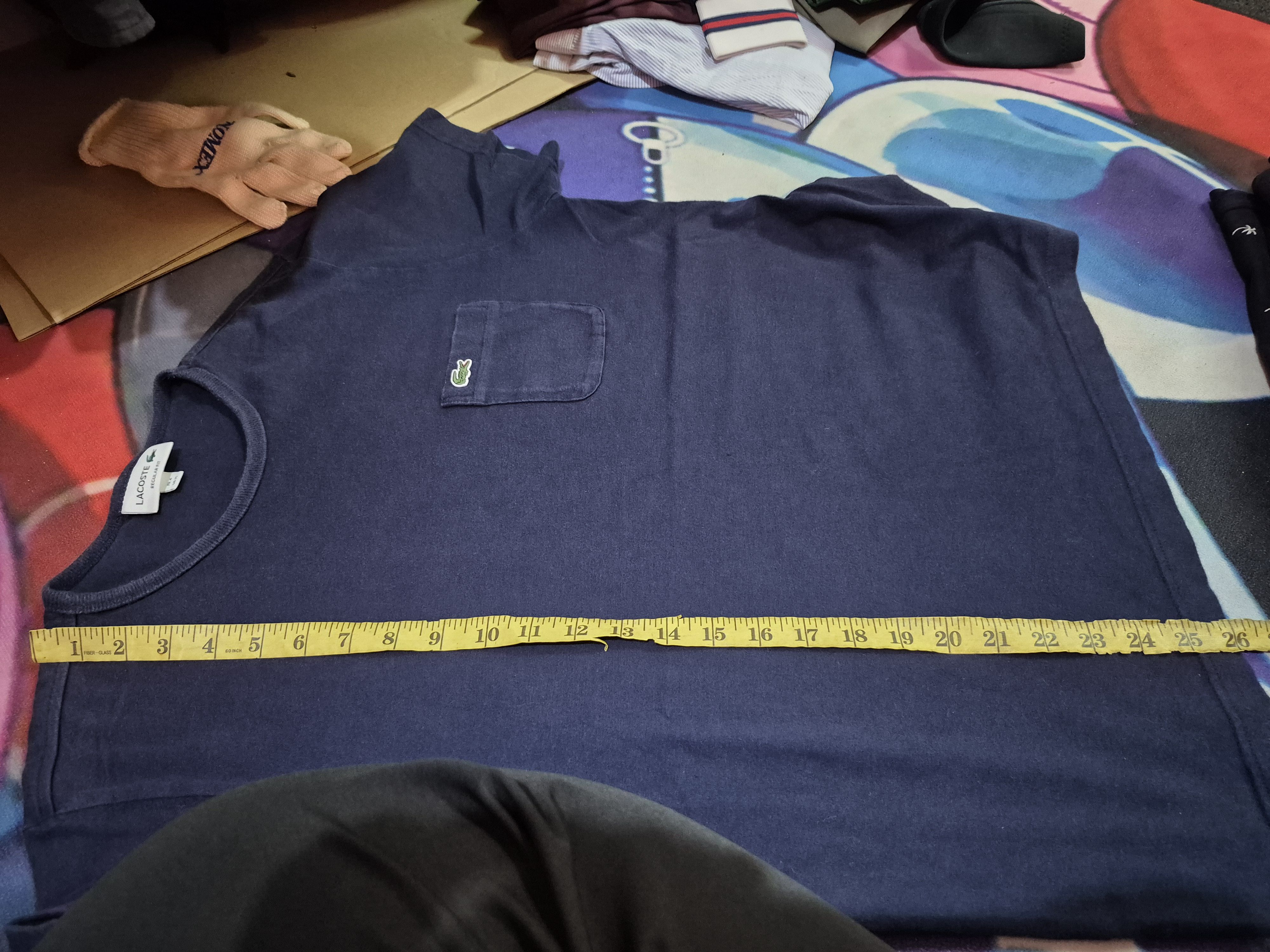 Lacoste 🔥 Lacoste Single Pocket Regular Fit Tee Navy Blue Size US M / EU 48-50 / 2 - 11 Thumbnail