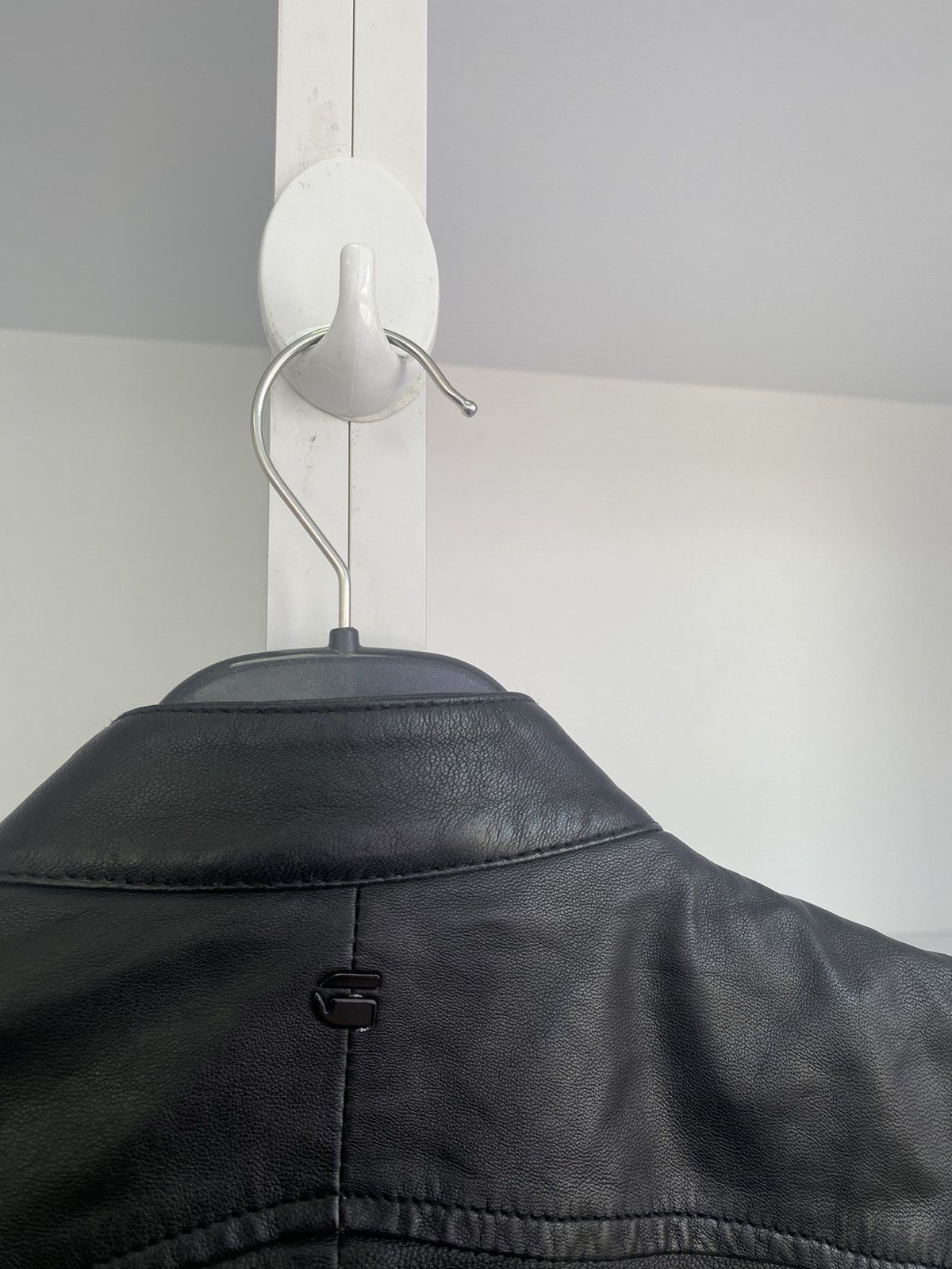 G-Star × Vintage Vintage G Star Raw Leather Hybrid Slim Biker wmns jacket Size M / US 6-8 / IT 42-44 - 11 Thumbnail