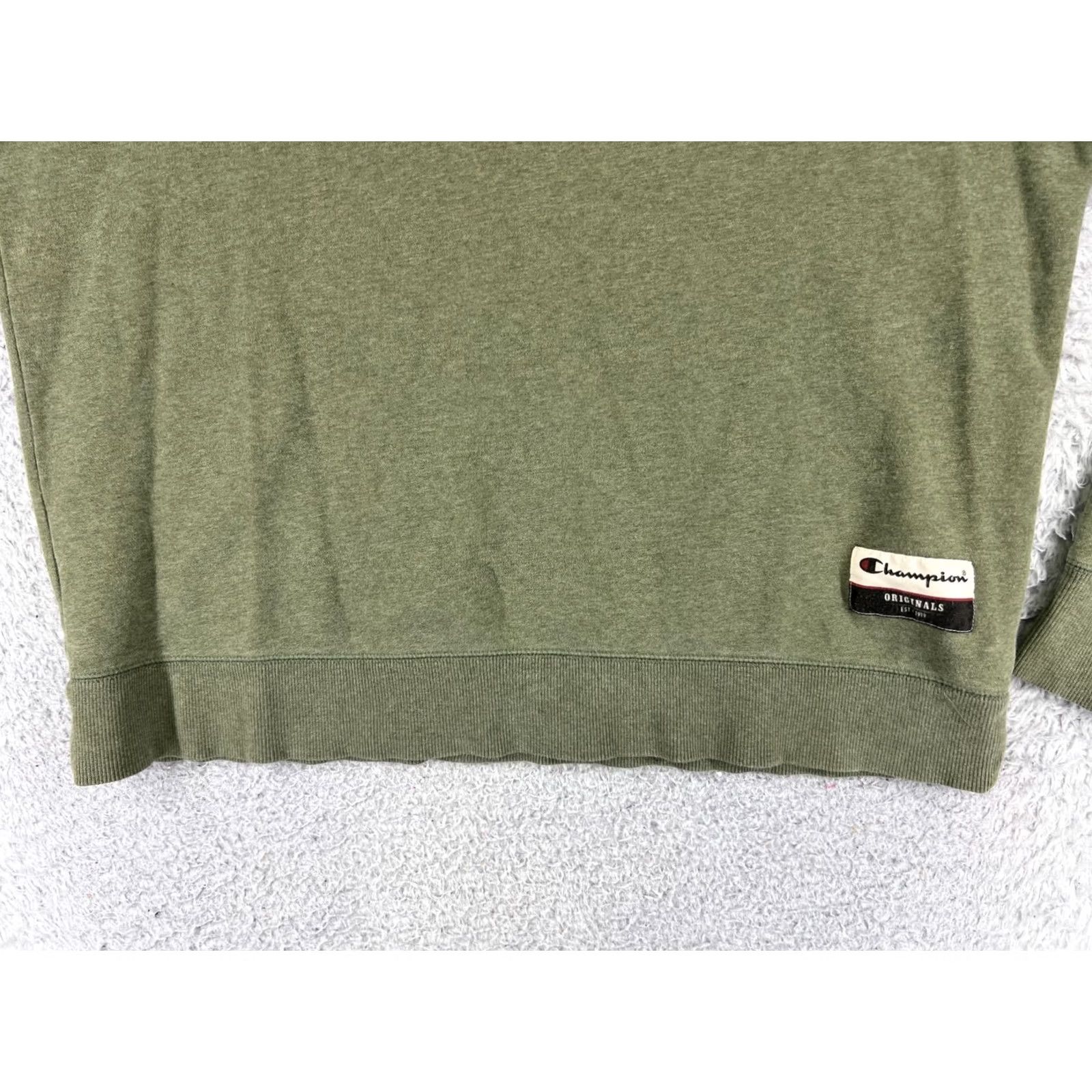 Champion VINTAGE Champion Sweatshirt Men’s Large Green Pullover Crew Neck Lined Fleece Polyester Size US L / EU 52-54 / 3 - 5 Thumbnail