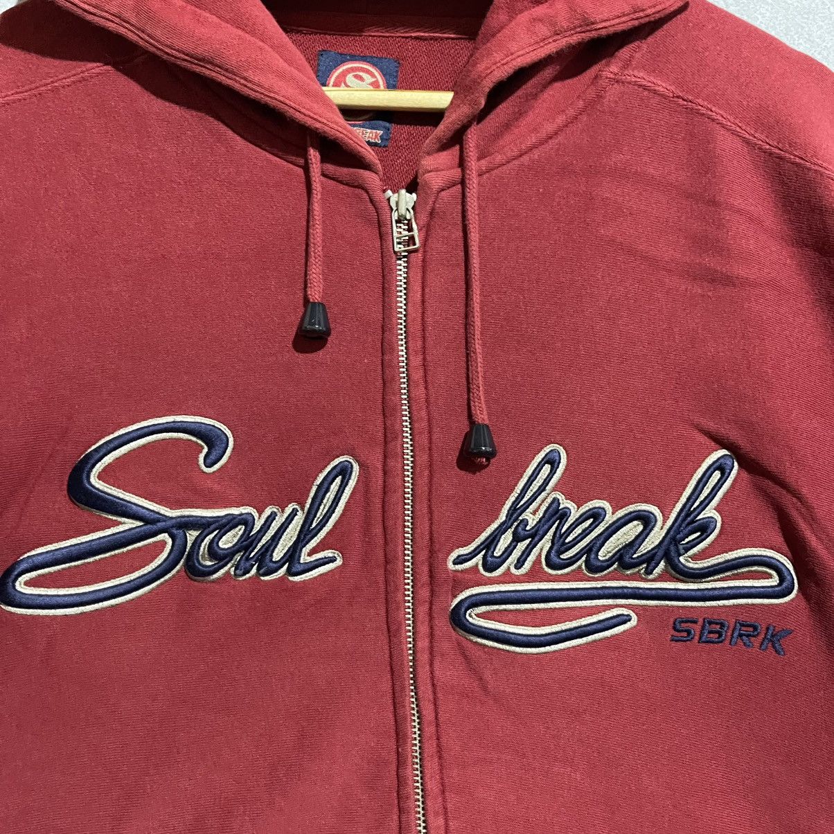 Japanese Brand Vintage Soul Break Embroidered Red Zip Hoodie — 2000s Size US L / EU 52-54 / 3 - 3 Thumbnail