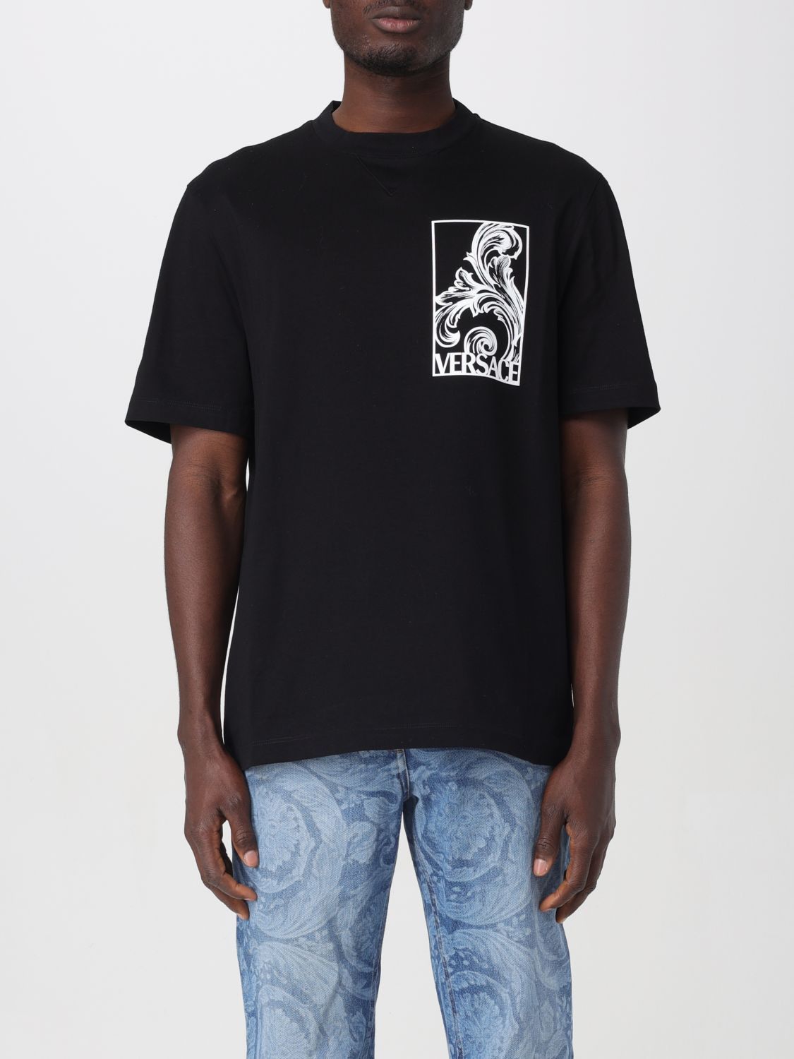 image of Versace T-Shirt Men Black (Size XL)