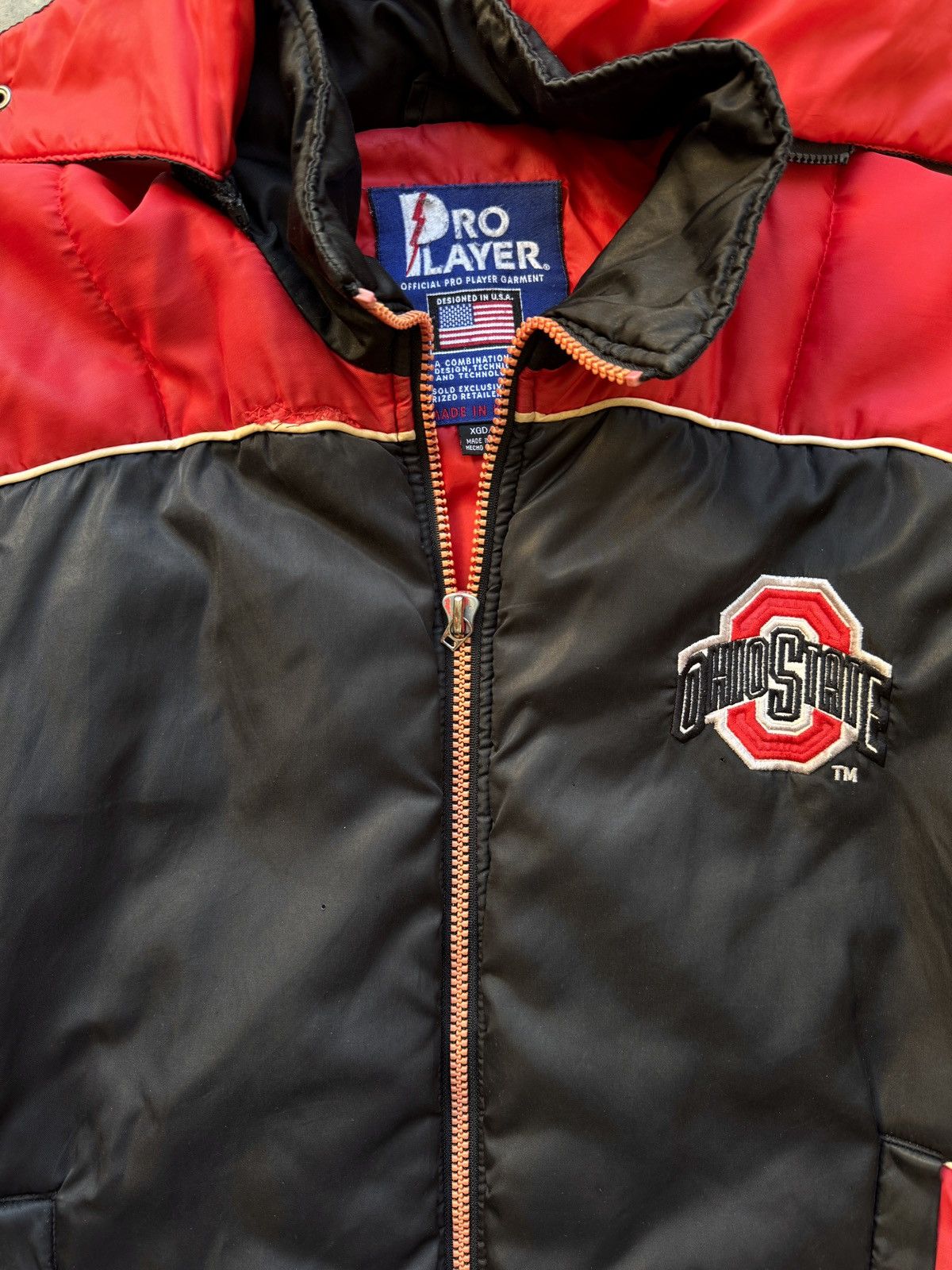 Pro Player Vintage 90s Ohio State Buckeyes Pro Player Puffer Jacket Size US XL / EU 56 / 4 - 4 Thumbnail