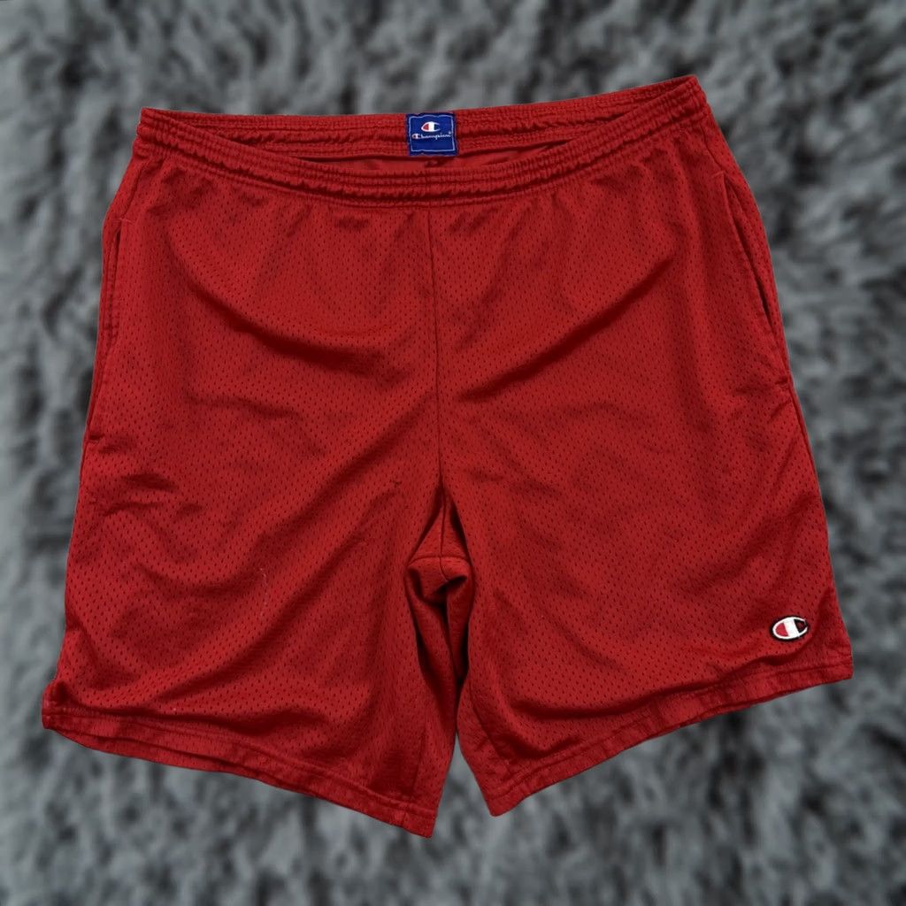 Champion Vintage Champion Shorts Men Large Red 90s Drawstring Sport Stretch Active Gym 8 Size US 33 - 1 Thumbnail