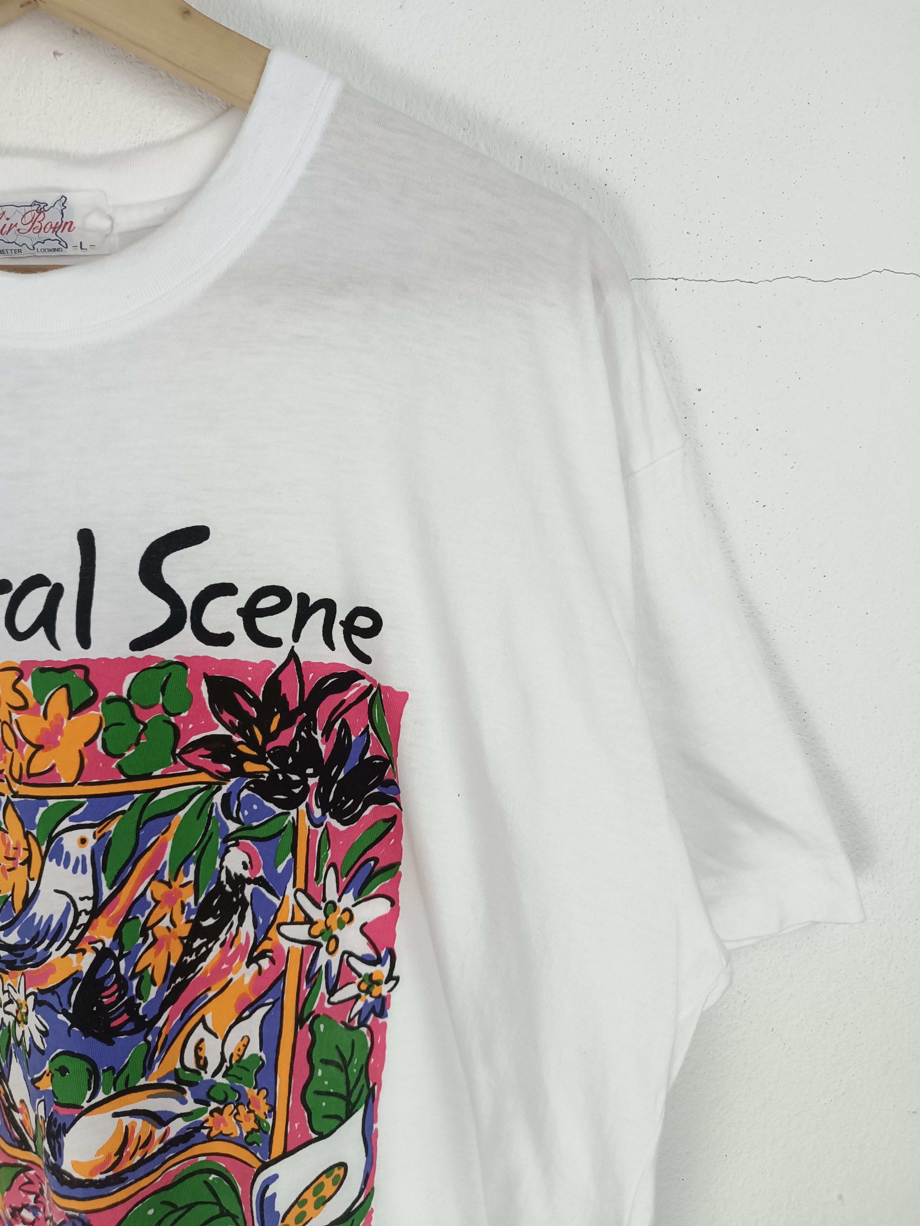 Other VINTAGE 90's NATURAL SCENE FLOWER ART PICASSO GARDEN TEE Size US L / EU 52-54 / 3 - 10 Thumbnail