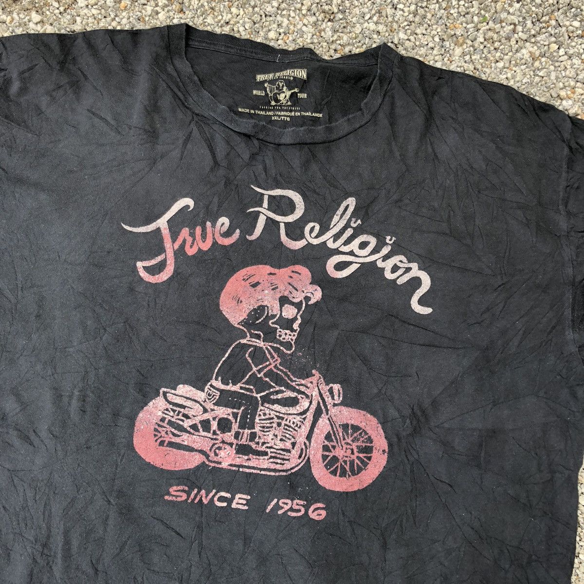 image of Vintage True Religion T Shirt in Black, Men's (Size 2XL)