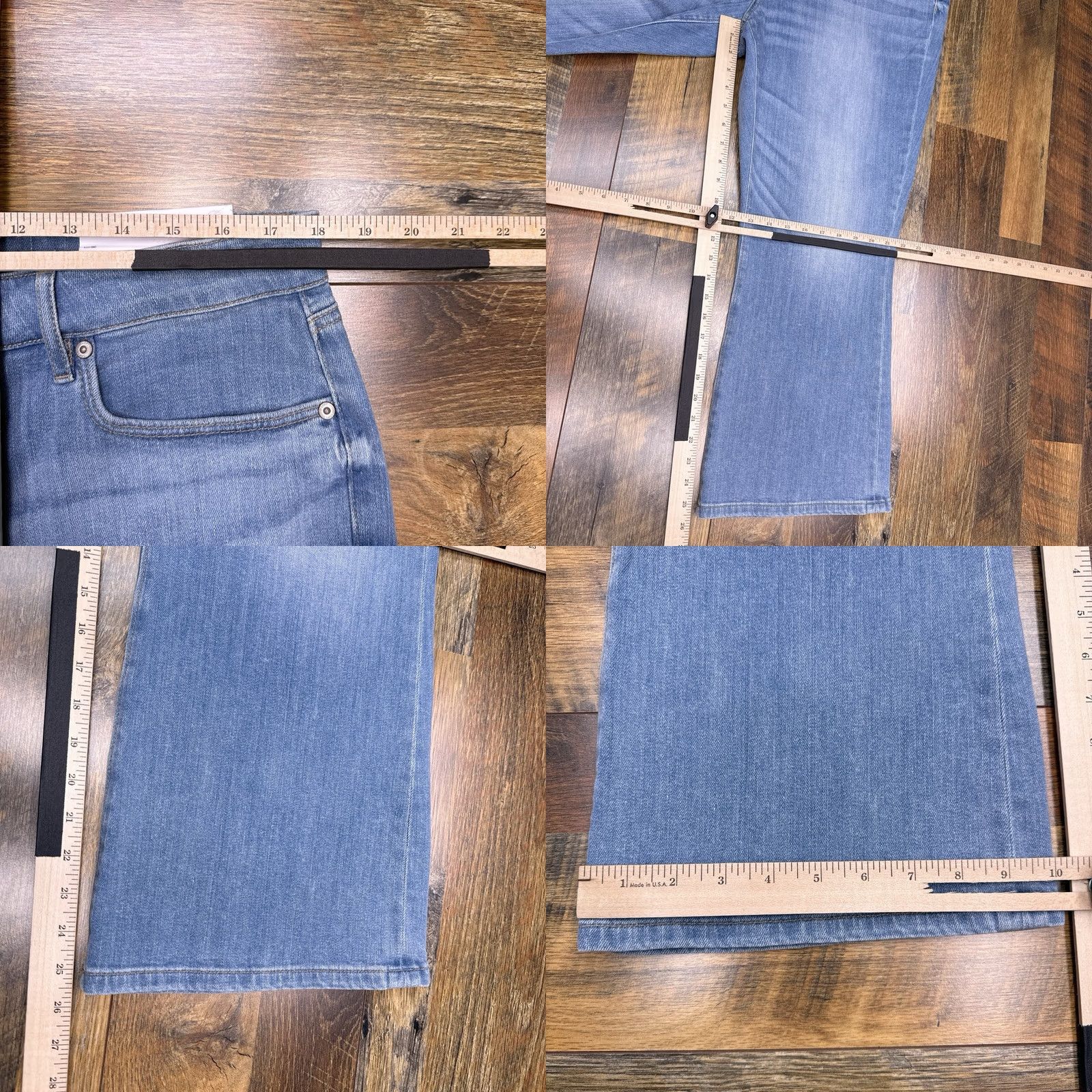 Loft LOFT Jeans Womens 14/32 High Waist Stretch Cropped Denim 5-Pocket Blue Vintage No Size 36" / US 14 / IT 50 - 9 Thumbnail