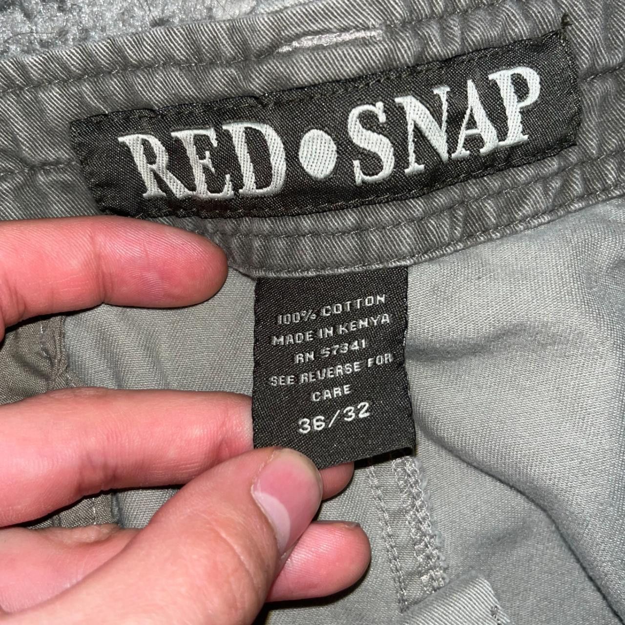 UNIONBAY Y2K Red Snap Baggy Cargo Pants Size US 36 / EU 52 - 5 Thumbnail