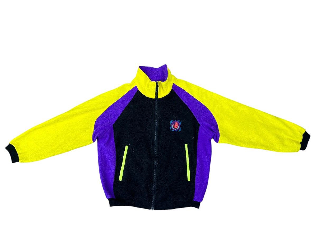 Body Glove × Vintage Vintage 90s Body Glove Colour Block Fleece Sweater Jacket Size US M / EU 48-50 / 2 - 1 Thumbnail
