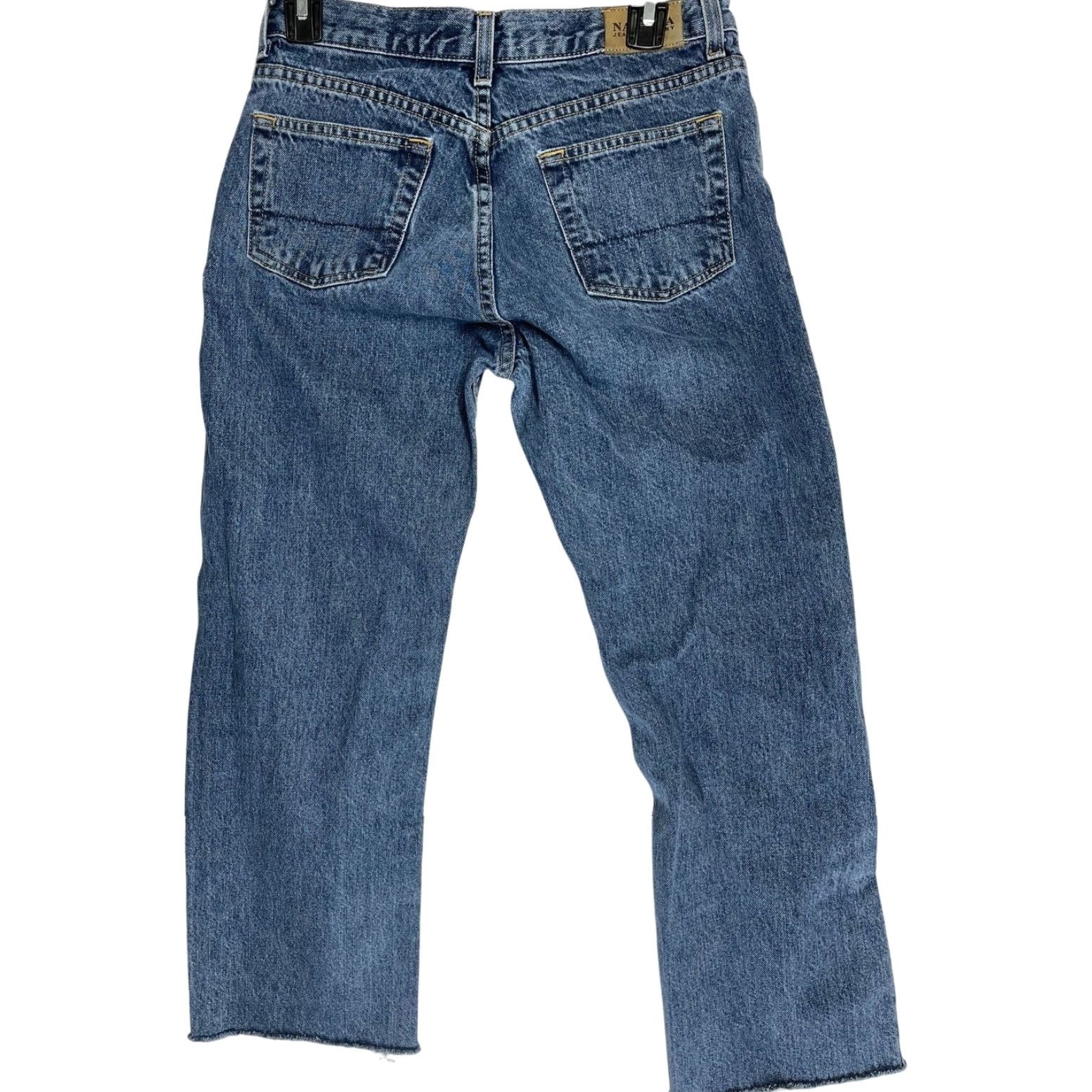 Nautica Nautica Jeans Womens Size 4 Dark Blue Denim Mid Rise 100% Cotton Cropped Baggy Retro 90s Y2K Grunge Jeans Womens Size 28" / US 6 / IT 42 - 2 Thumbnail
