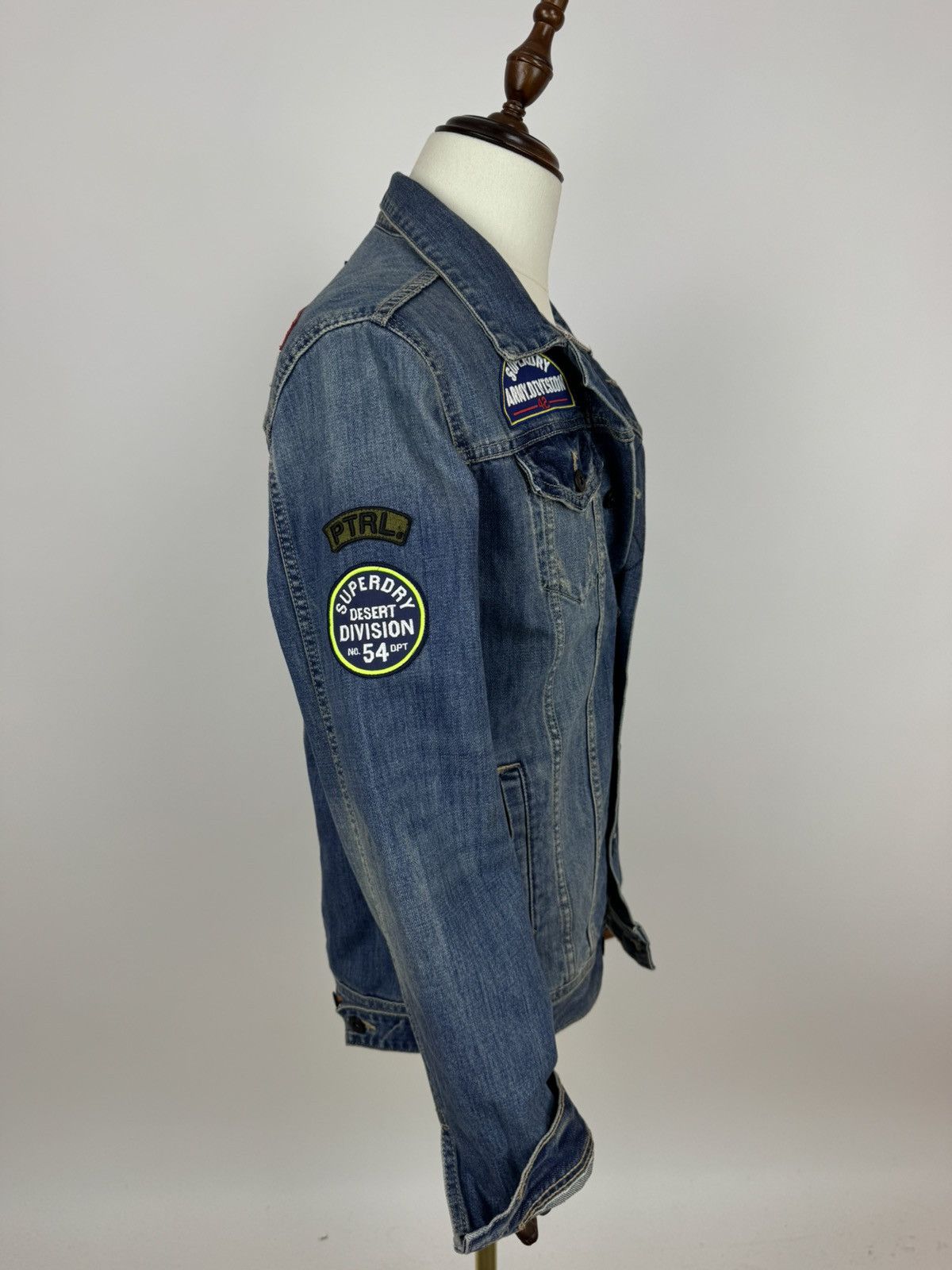 Superdry Superdry Army Division Denim Jacket biker motorcycle JKT Size US M / EU 48-50 / 2 - 8 Thumbnail