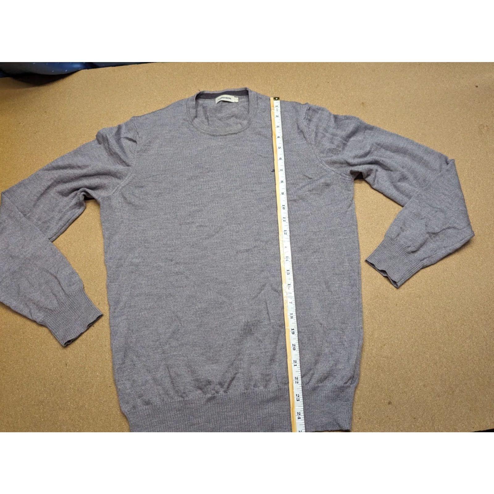 J.Lindeberg J. Lindeberg Mens Pullover Size Small Gray Merino Wool Long Sleeve Round Neck Knit Sweater Casual Mens Size US S / EU 44-46 / 1 - 5 Thumbnail