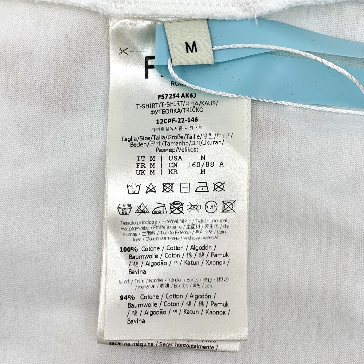Fendi Fendi 22 Style White Logo Letter Short Sleeve T-shirt K26WX Size M / US 6-8 / IT 42-44 - 6 Thumbnail