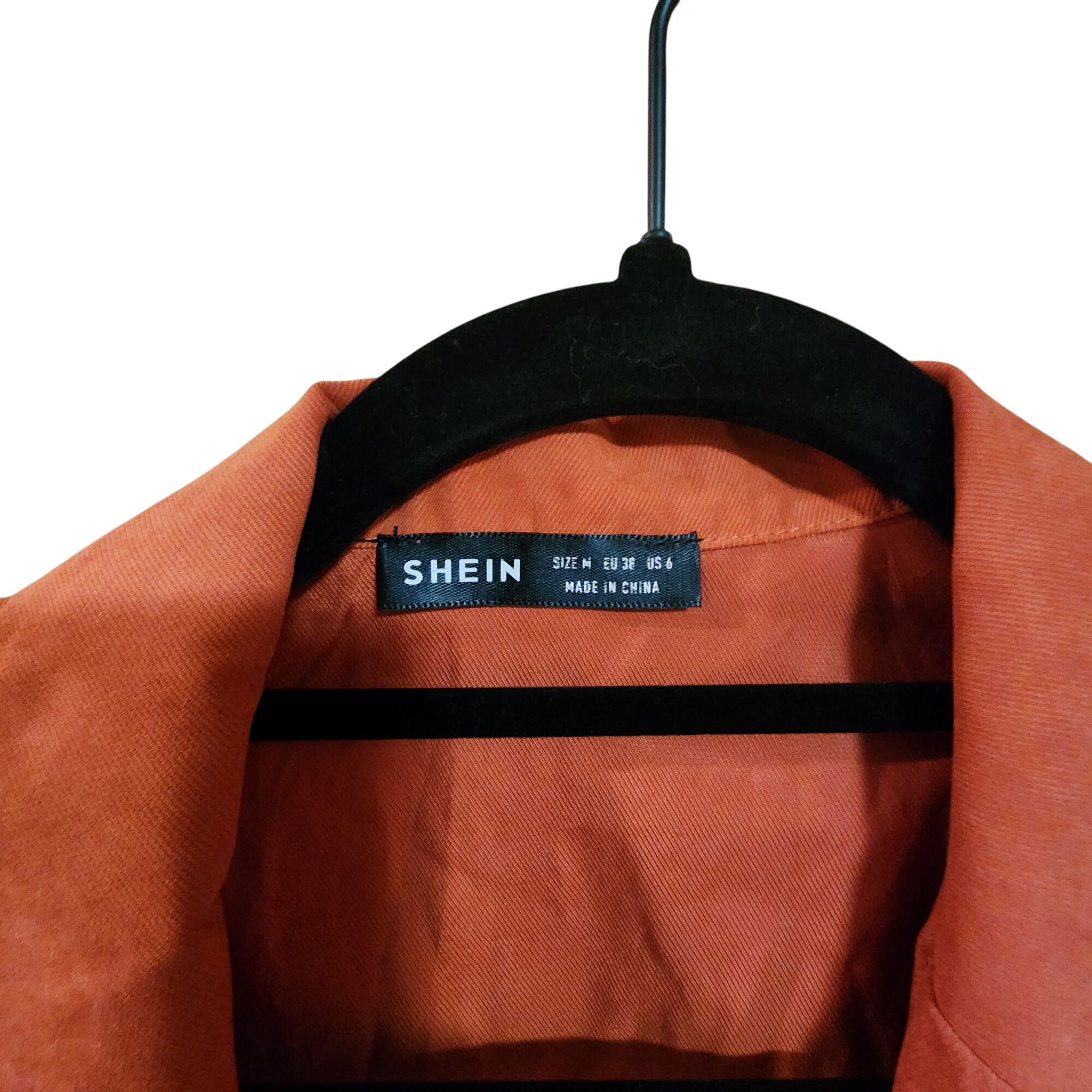Shein Shein Womens Rust Orange Longline Blazer Jacket Size 4 Open Size S / US 4 / IT 40 - 3 Thumbnail