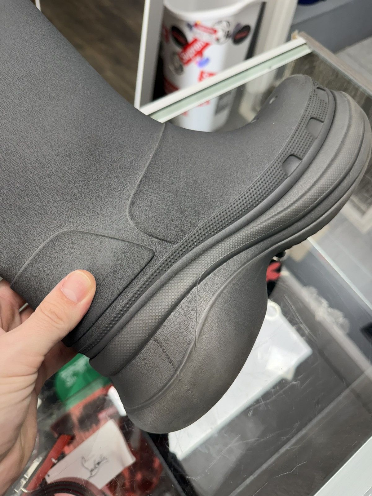 Balenciaga BB CROC BOOT HIGH BLACK (41) Size US 8 / EU 41 - 6 Thumbnail