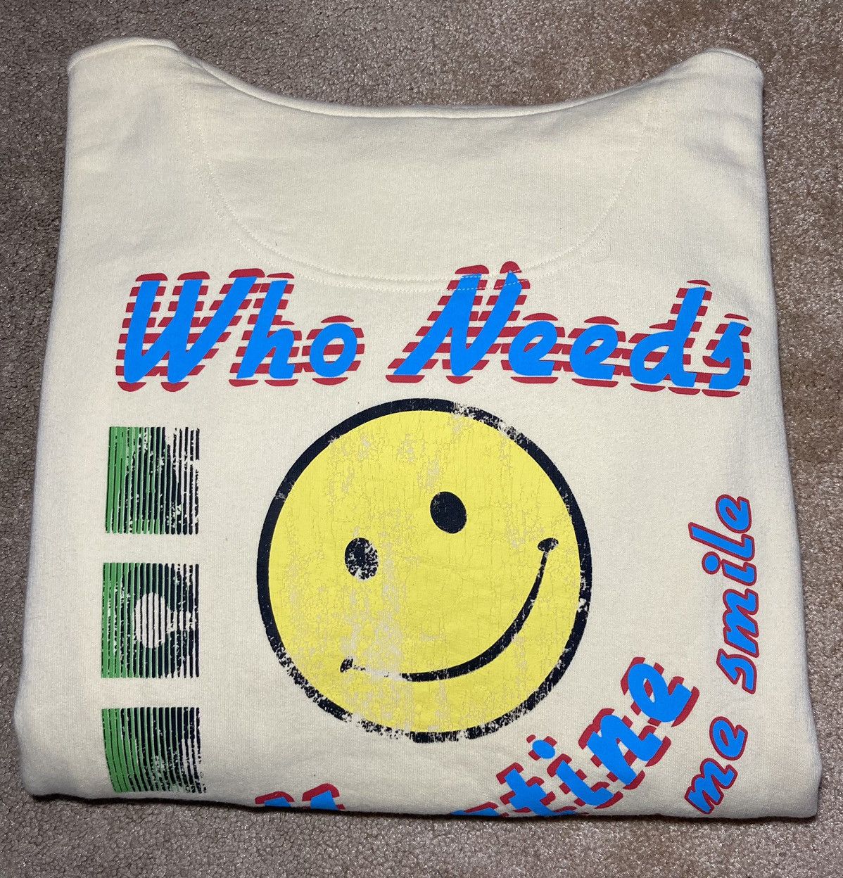 SS23 Martine Rose Who Needs Acid Smiley Me Smile 2023 Sweat