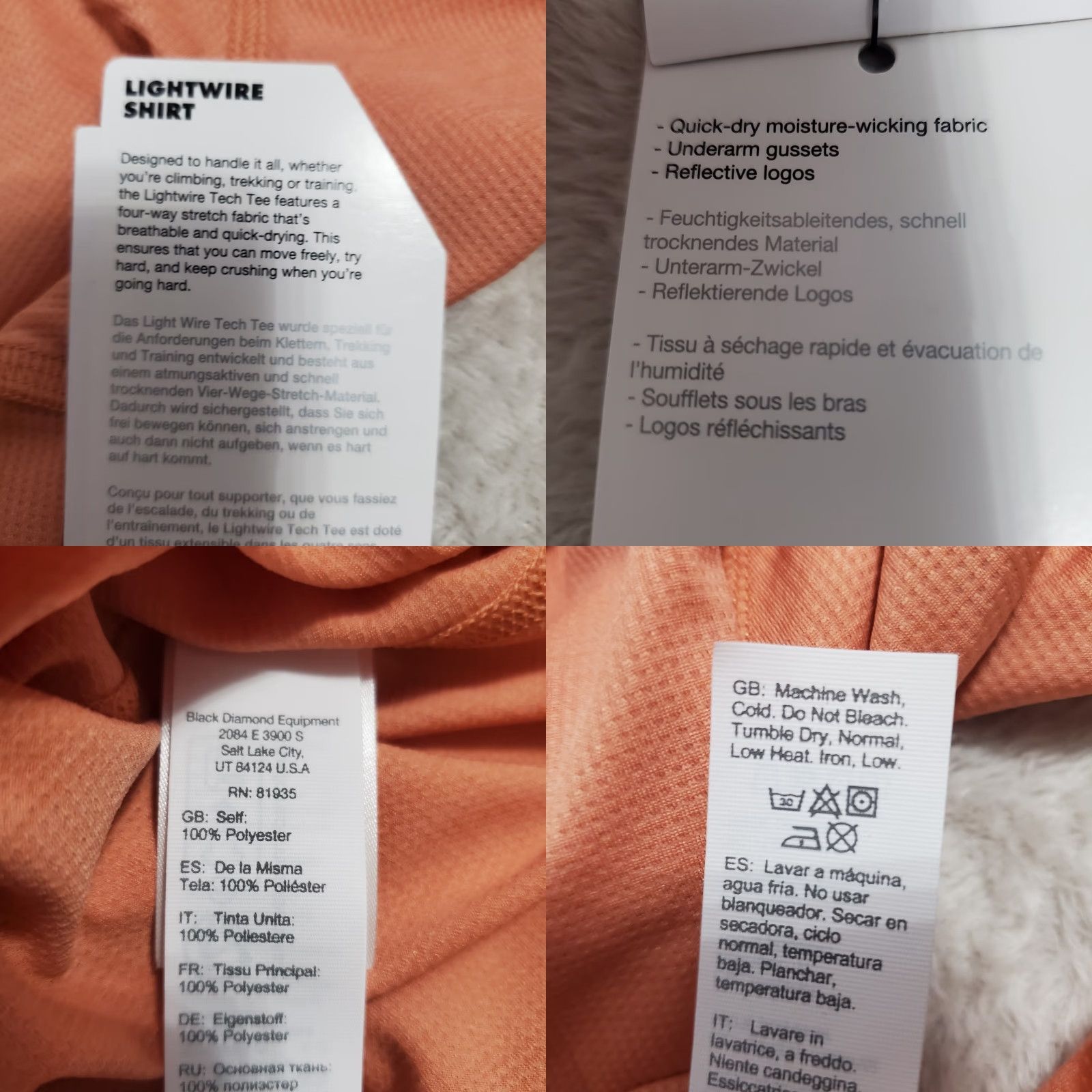Black Diamond Black Diamond Lightwire Shirt Women M Peach Short Sleeve Hiking Climbing Outdoor Size M / US 6-8 / IT 42-44 - 9 Thumbnail