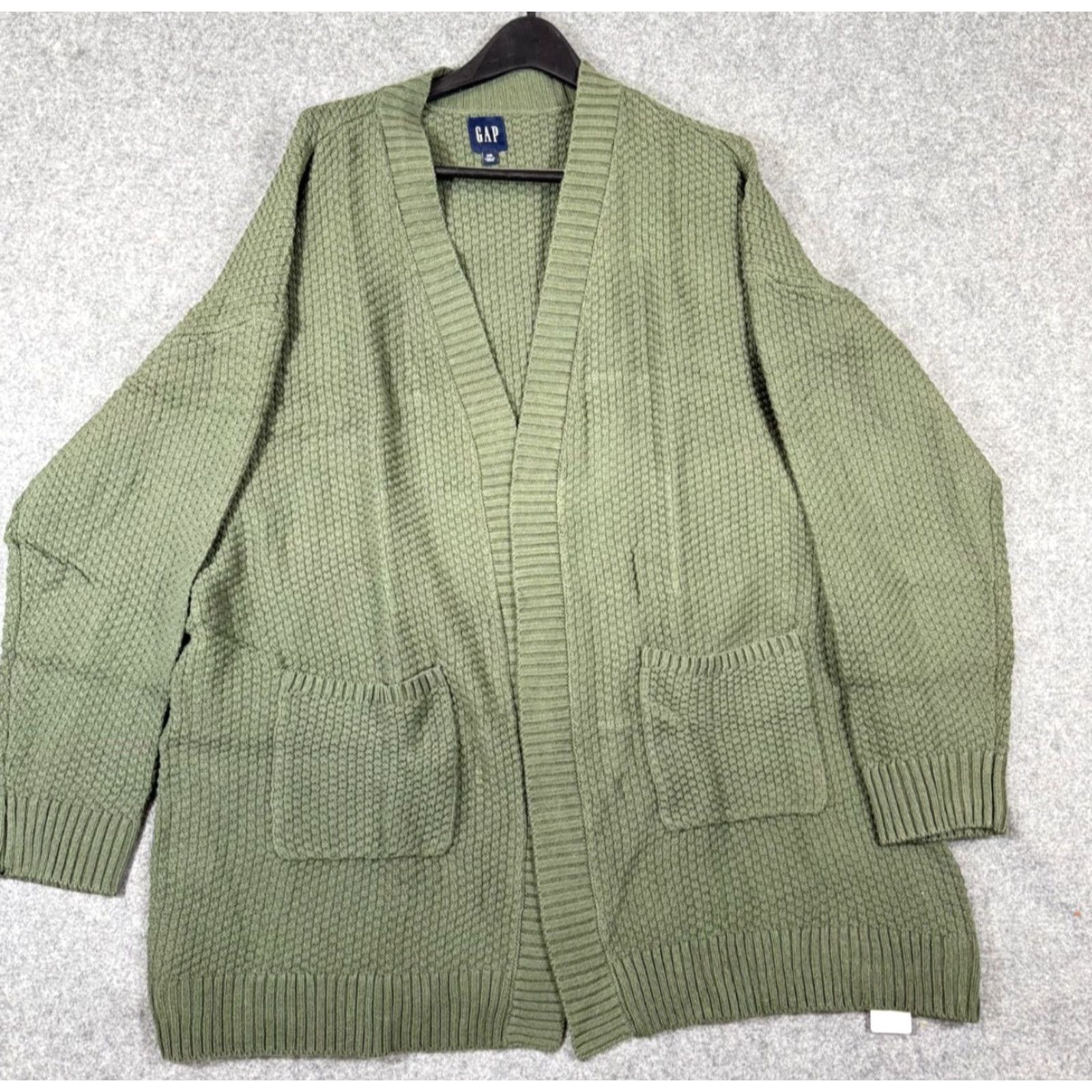 Gap Gap Cardigan Sweater Womens 2XL Open Front Olive Green Long Sleeve Pockets NWT Size XXL / US 16-18 / IT 52-54 - 3 Thumbnail