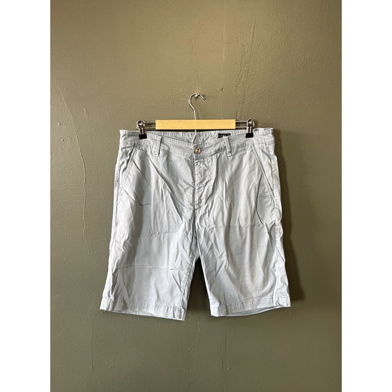 Vintage AG Adriano Goldschmied Chino Shorts Mens Blue 36 Regular Size 36 Regular Size US 36 / EU 52 - 2 Thumbnail