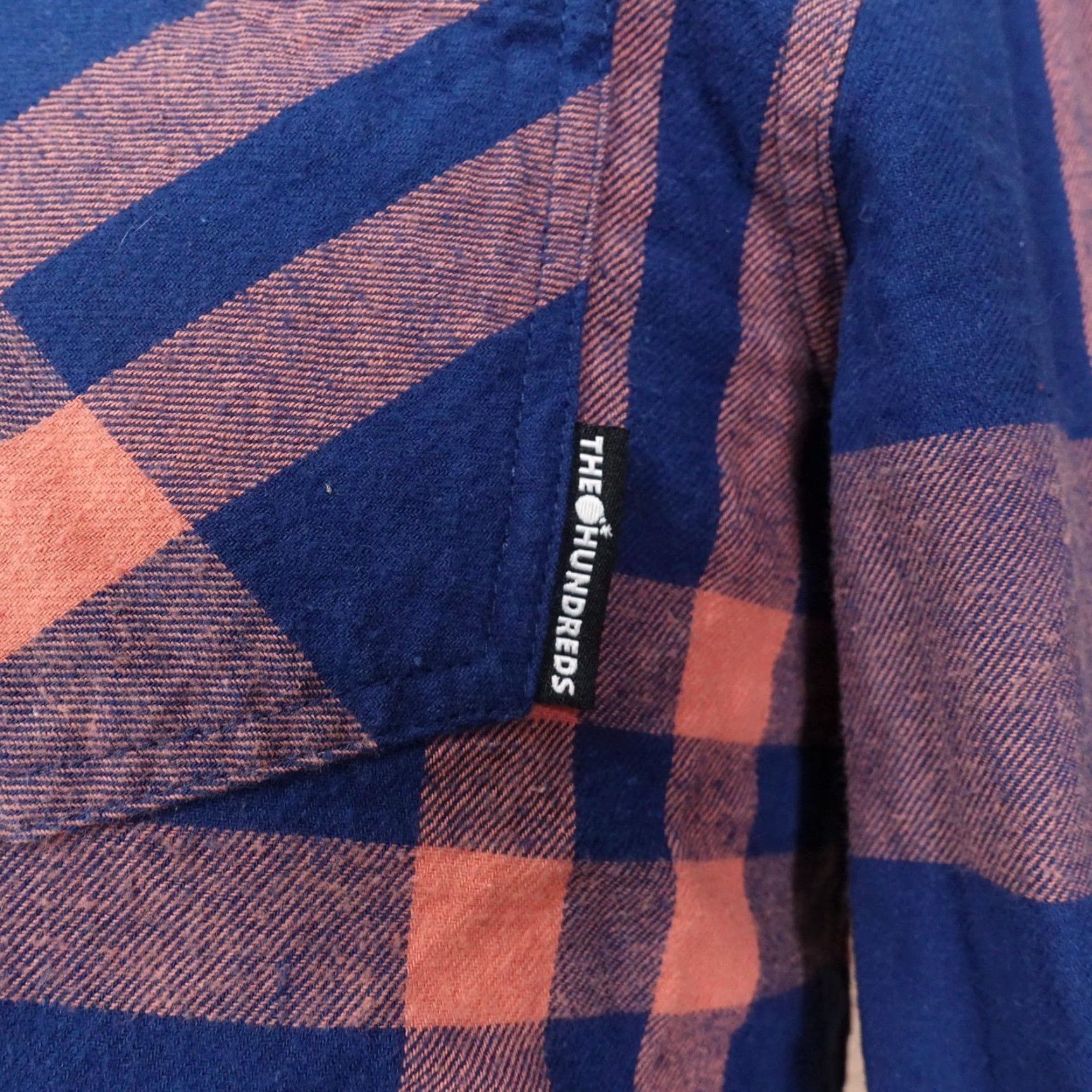 The Hundreds VINTAGE The Hundreds Shirt Mens Medium Blue Orange Plaid Flannel Button-Up Casual Streetwear Urban 90s Men Size US M / EU 48-50 / 2 - 3 Thumbnail