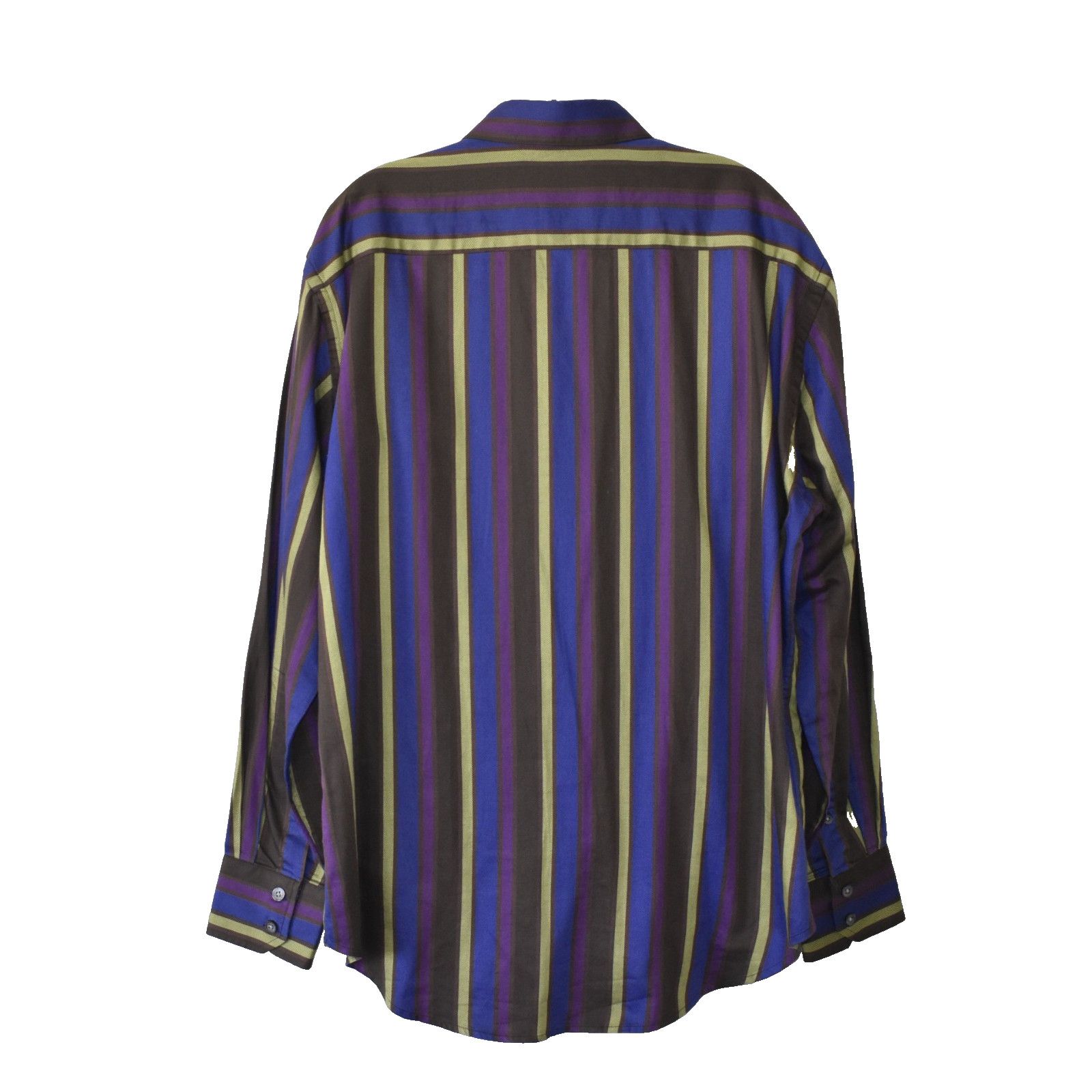 Robert Graham ROBERT GRAHAM Regal Stripe Cotton W/Silk Trim LS Shirt Sz XL Size US XL / EU 56 / 4 - 4 Thumbnail