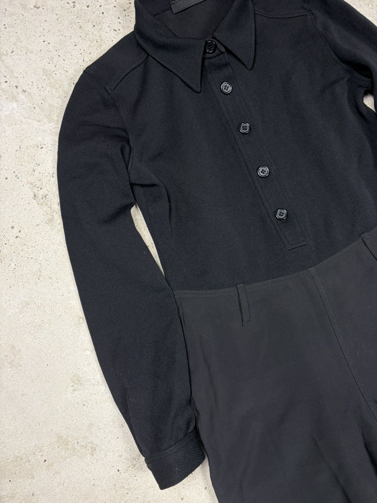 Prada Vintage Prada Nylon Black & Grey Jumpsuit Baggy Pants Size 32" / US 10 / IT 46 - 7 Thumbnail