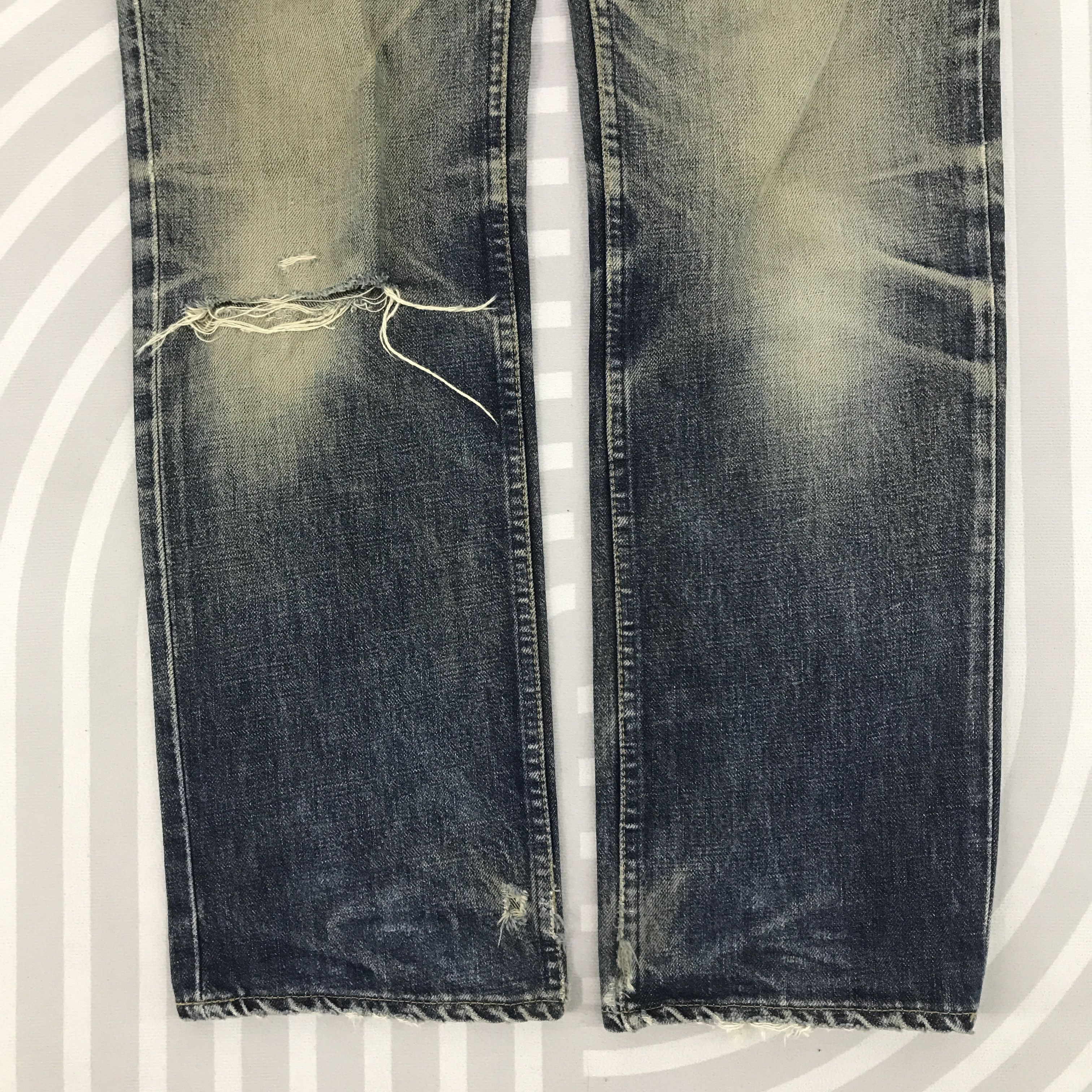 Helmut Lang Vtg 1996 Helmut Lang Ripped Distressed Jeans Denim Size US 30 / EU 46 - 3 Thumbnail