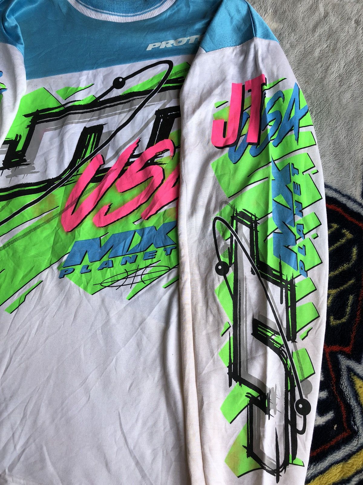 Vintage Vintage 80’s JT USA Racing MX Planet Jersey Pro Tour Jerseys Size US S / EU 44-46 / 1 - 5 Thumbnail