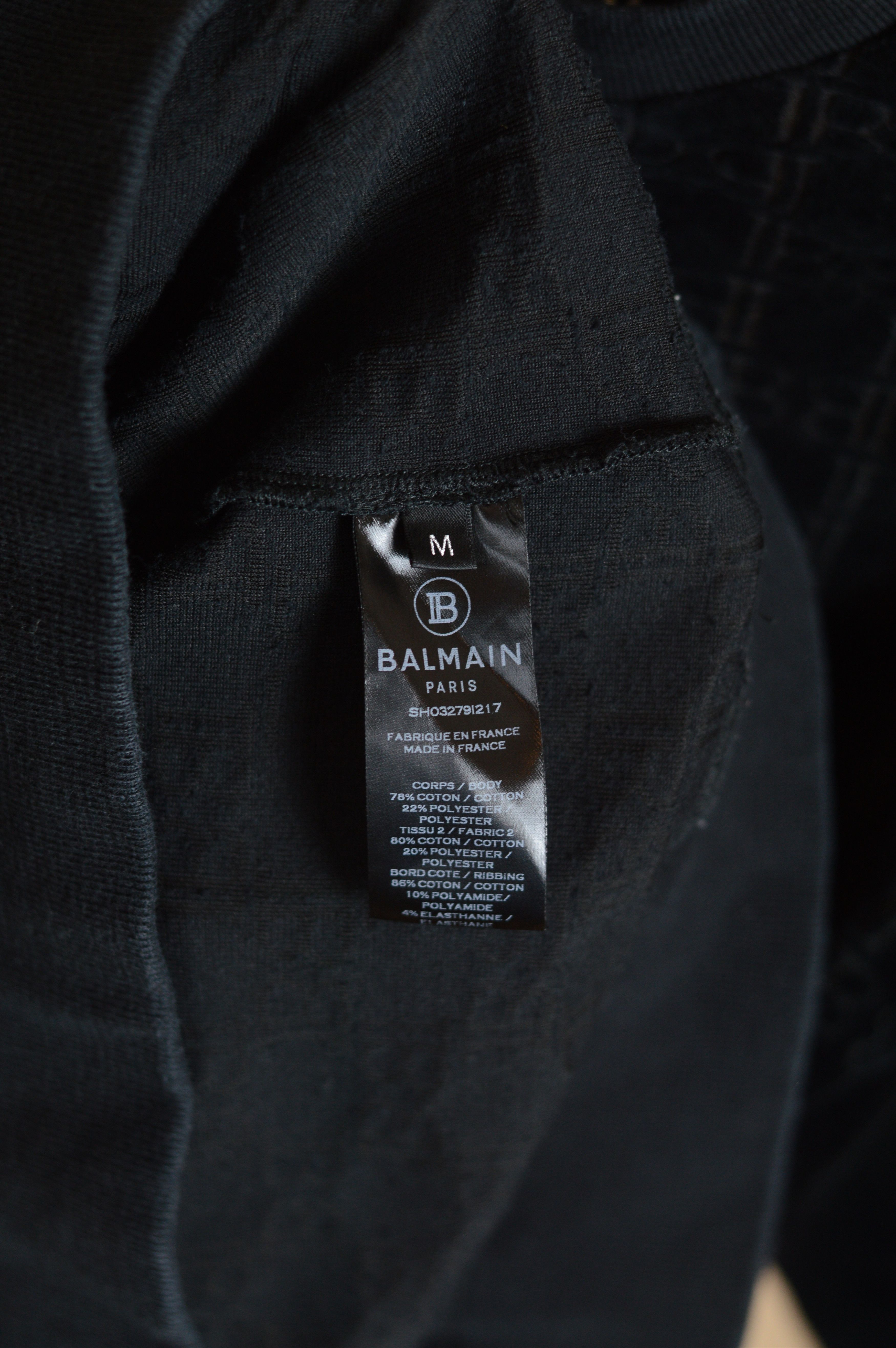 Balmain Balmain Monogram Black Sweatshirt Size US M / EU 48-50 / 2 - 7 Thumbnail