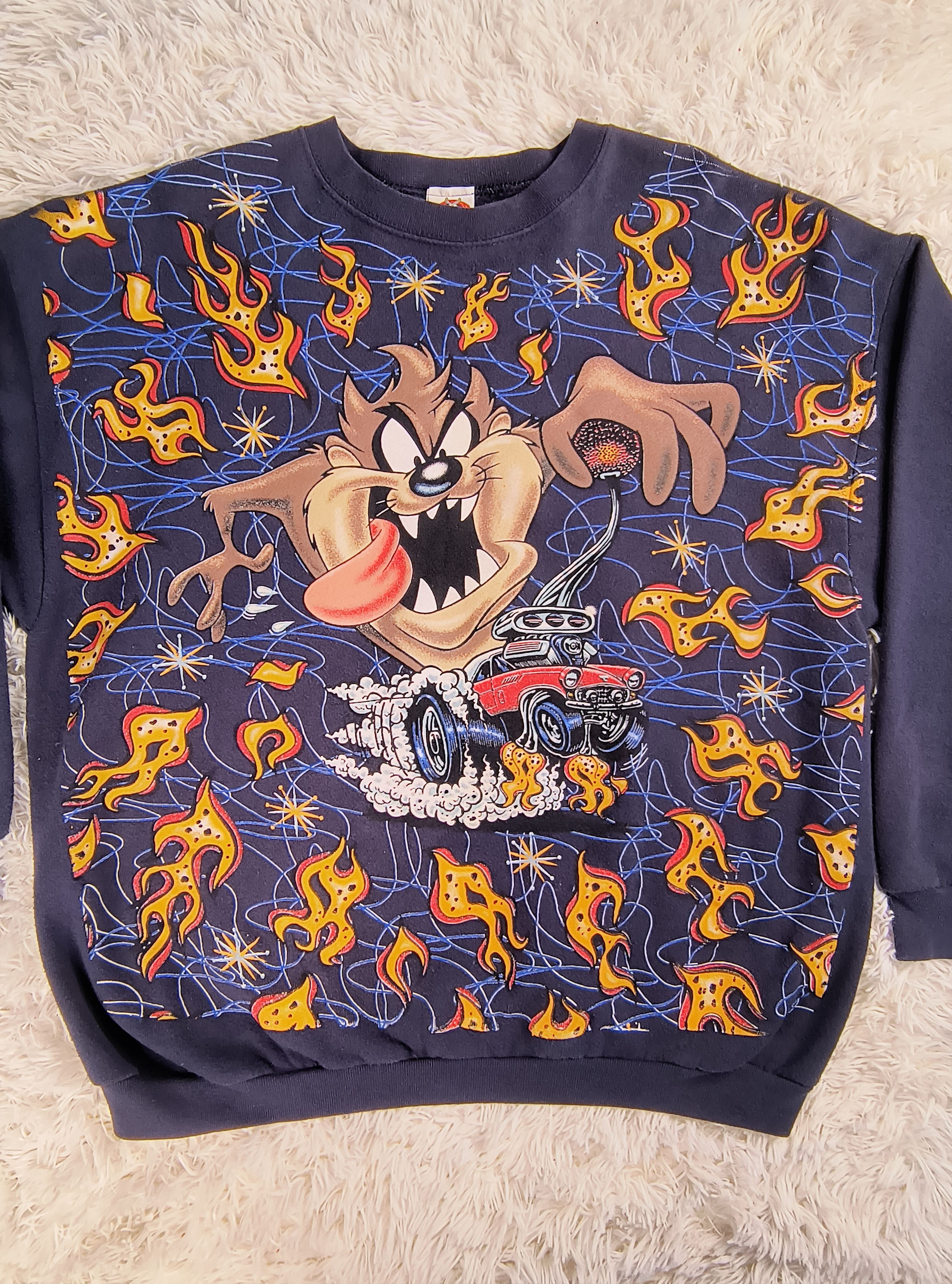 Vintage Vintage Taz Looney Tunes 1997 crewneck sweatshirt Size US XL / EU 56 / 4 - 3 Thumbnail