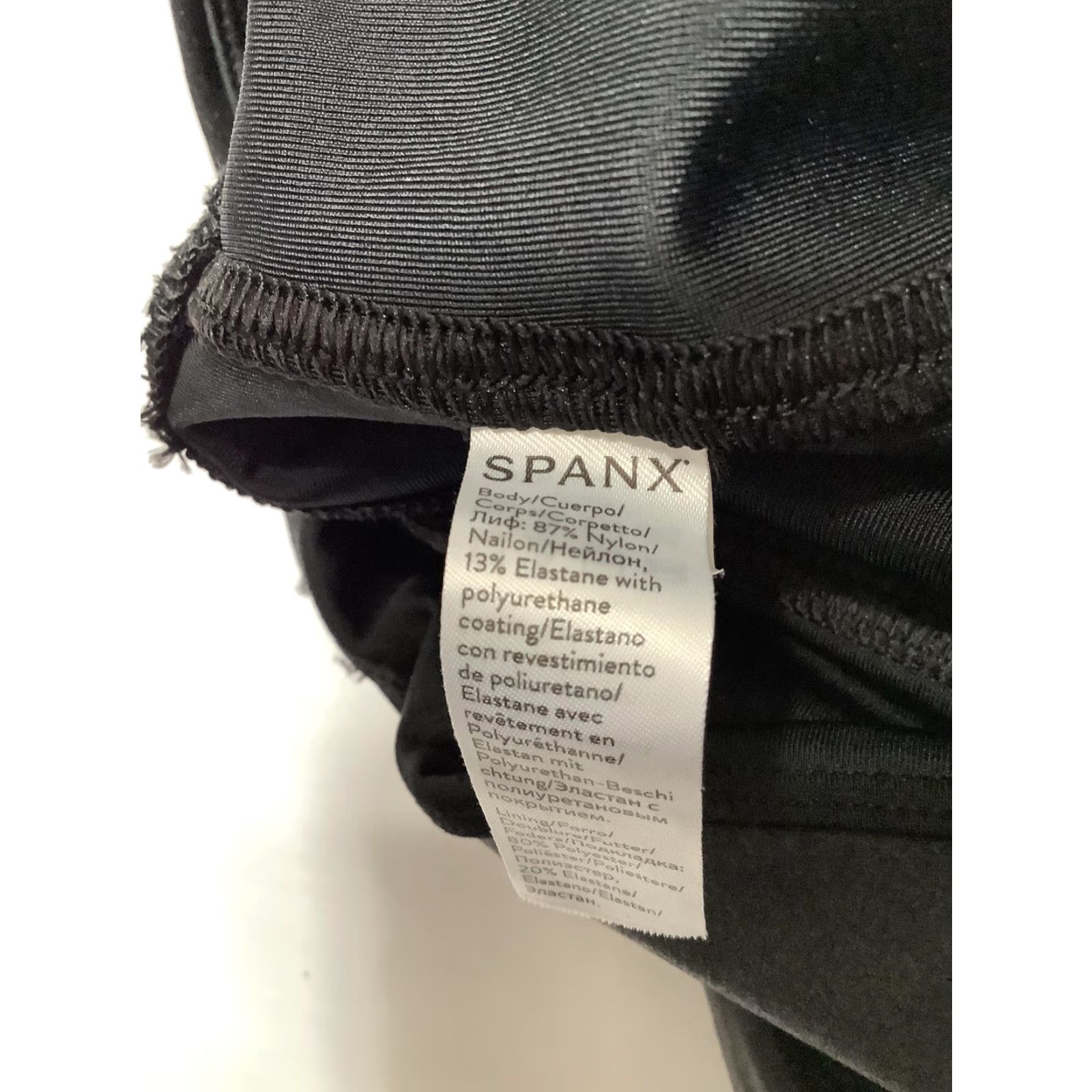 Spanx SPANX Faux Leather Leggings Womens Large Black High Rise Shaping Pull On Pants Size 36" / US 14 / IT 50 - 7 Thumbnail
