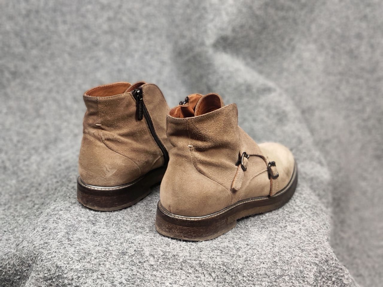 Vintage Camerlengo Italy Design Suede Brown Classic Buckle Boots Size US 6 / EU 39 - 18 Thumbnail