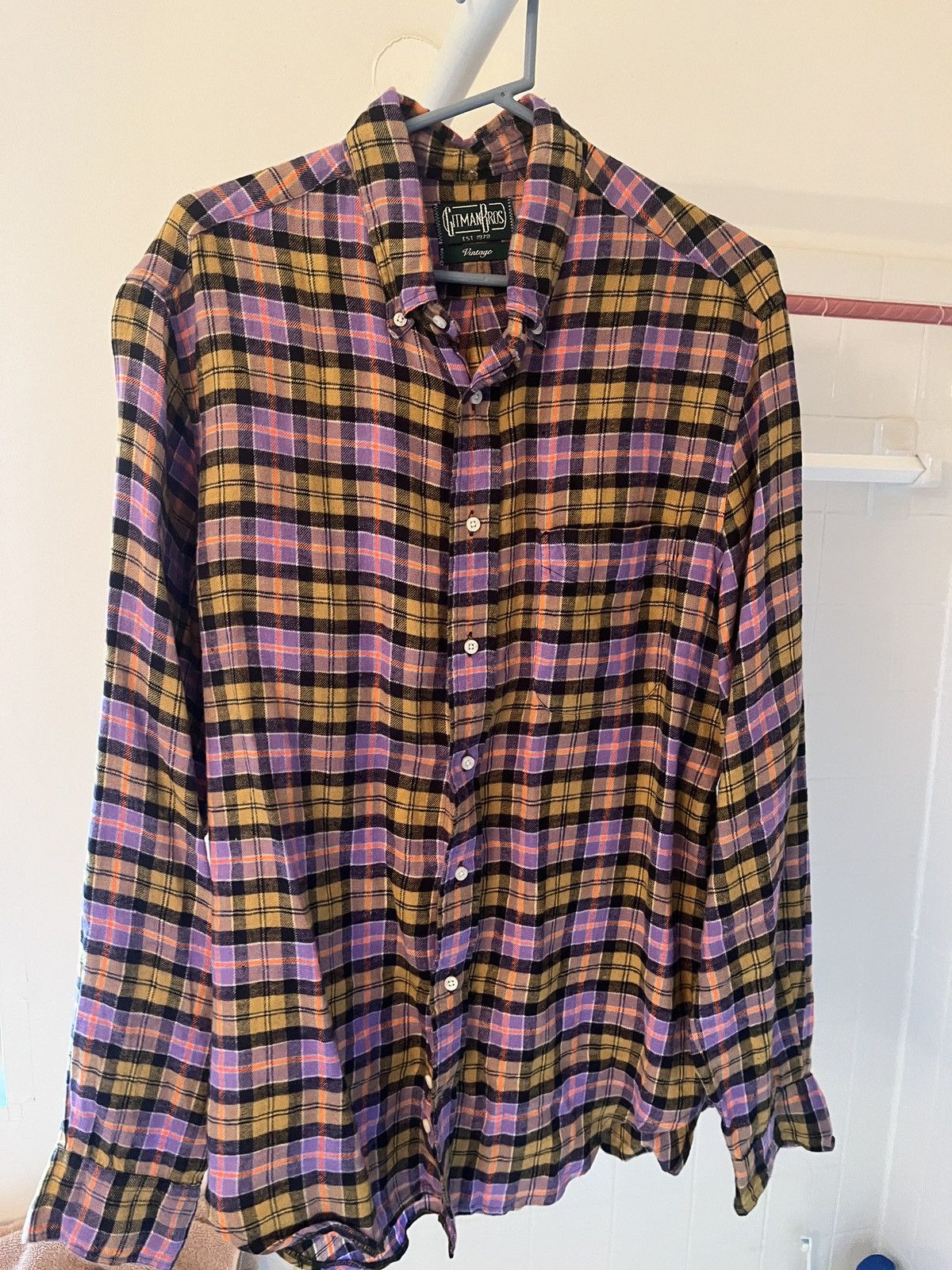 Gitman Bros. Vintage Gitman Bros Vintage Plaid Flannel Shirt Size US L / EU 52-54 / 3 - 1 Thumbnail