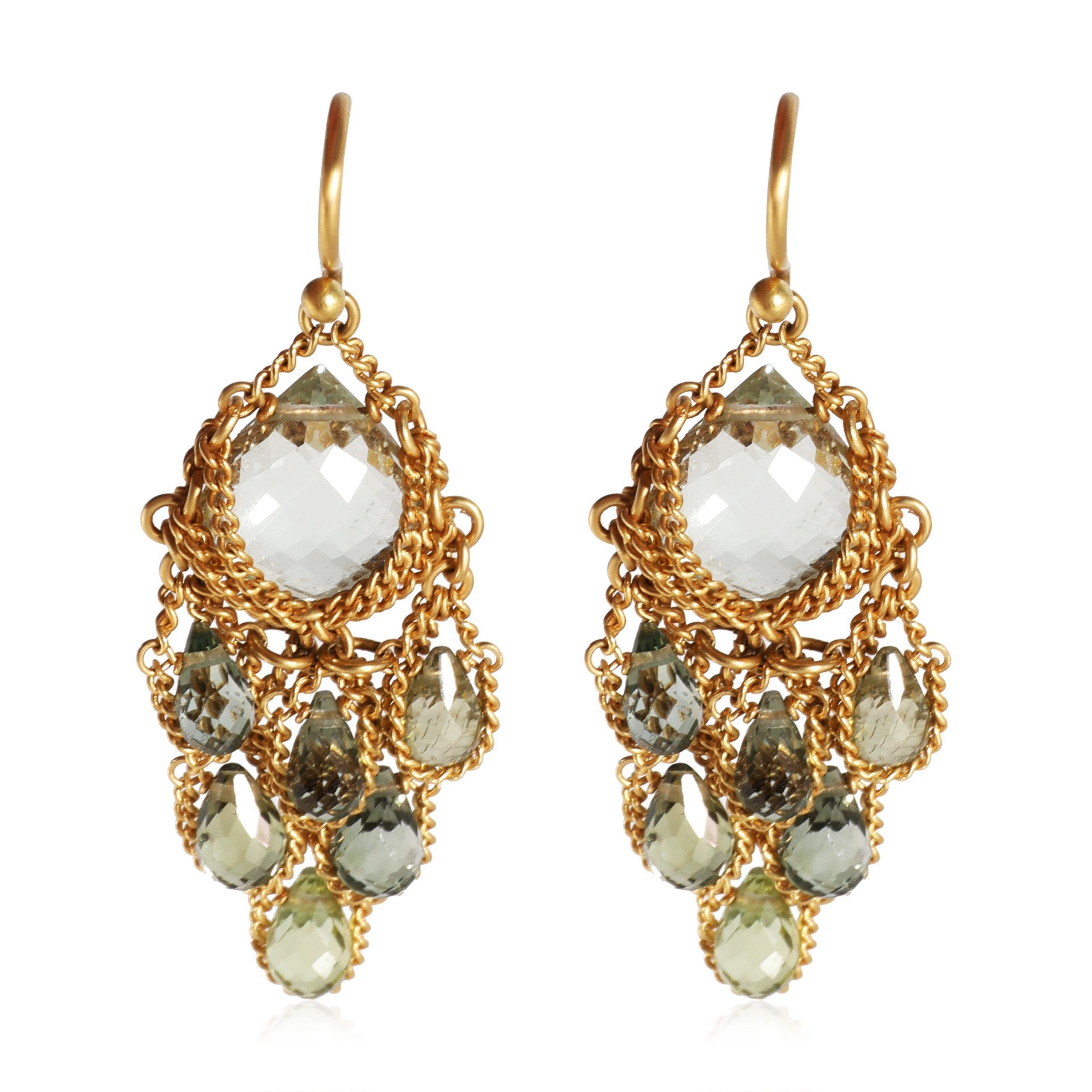 Other Anthony Nak Briolette Gemstone Earring in 18K Yellow Gold Size ONE SIZE - 1 Thumbnail