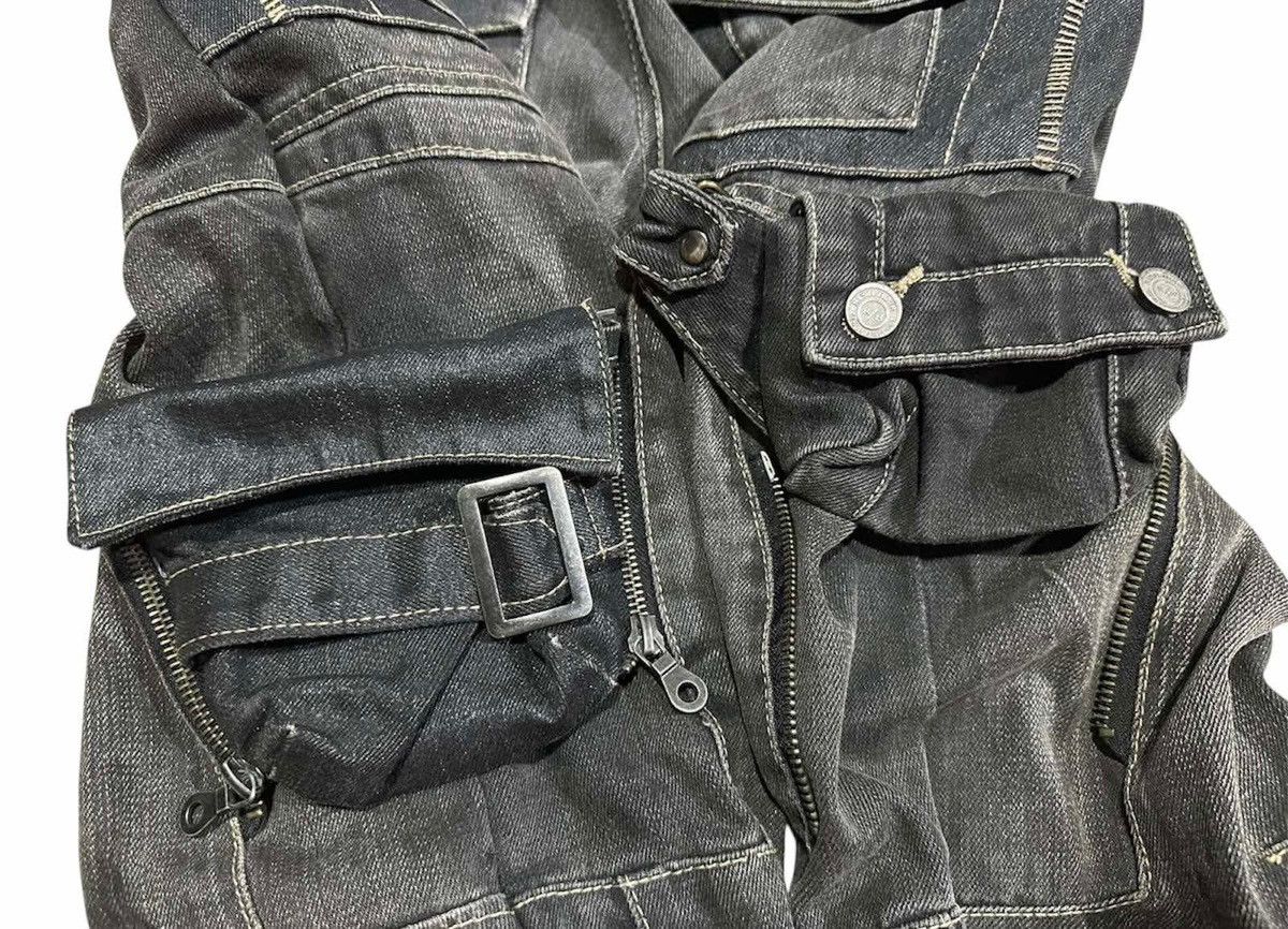 Japanese Brand × Le Grande Bleu (L.G.B.) × PPFM 🔥Sick Y2K PPFM Cargo Black Denim Detachable 3D Pockets Size US 30 / EU 46 - 13 Thumbnail
