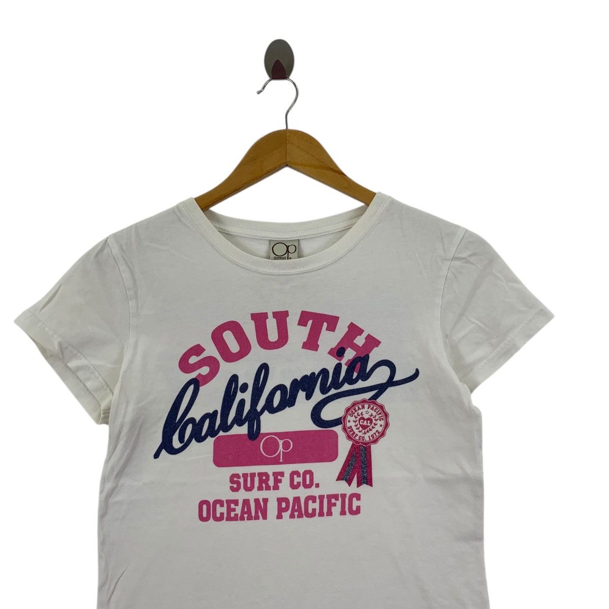 Ocean Pacific OCEAN PACIFIC OP South California Surf Tee Shirt Top Size XS / US 0-2 / IT 36-38 - 2 Thumbnail