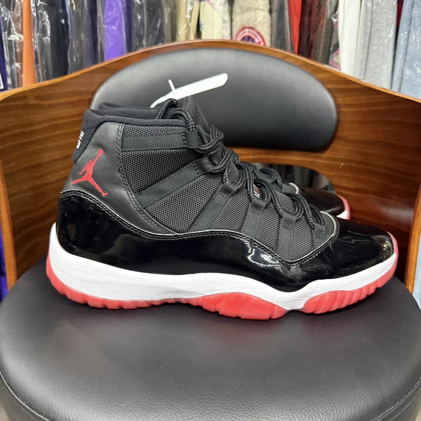 Nike Air Jordan 11 Bred 2019 Size 46 Excellent Condition Size US 13 / EU 46 - 4 Thumbnail