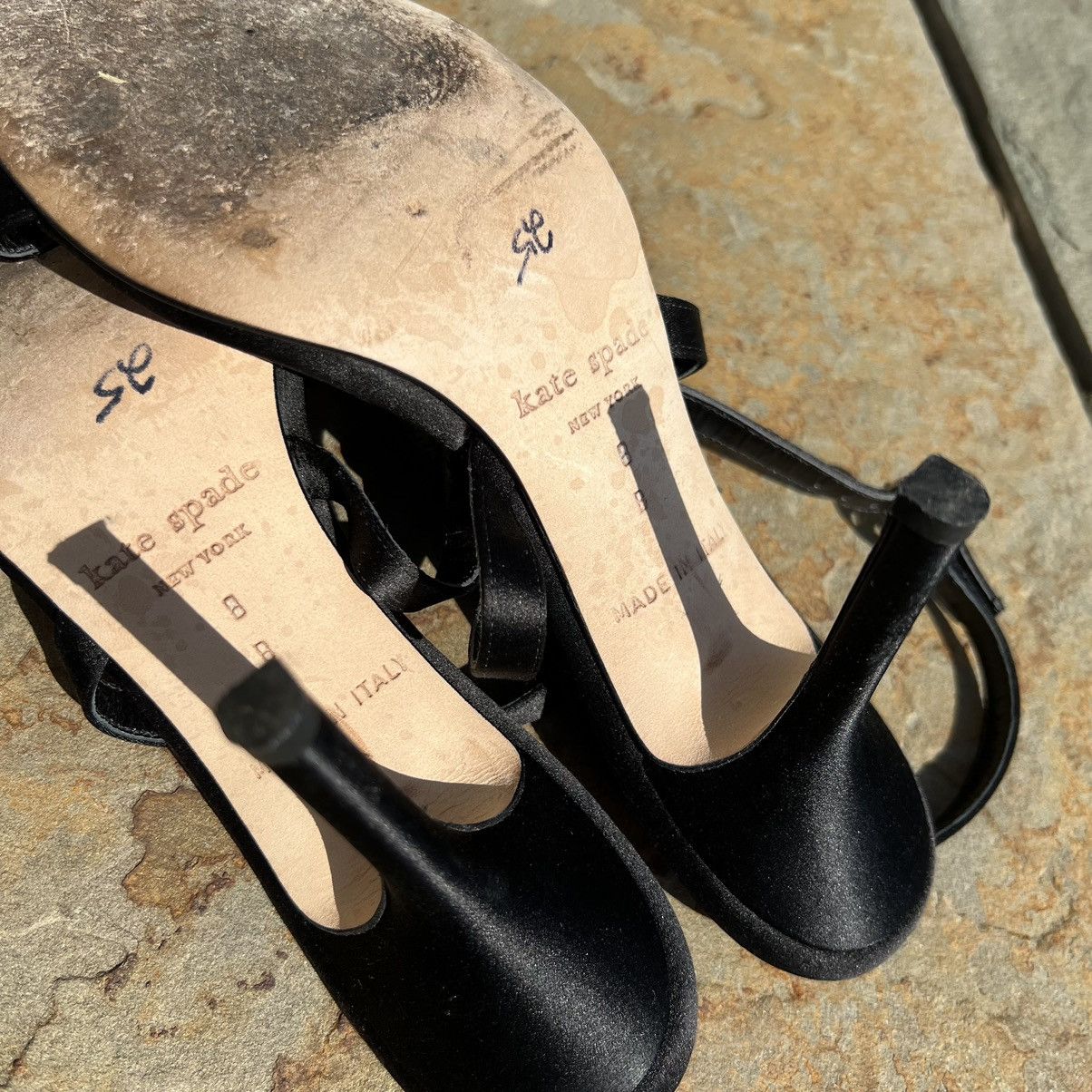 Kate Spade Kate Spade Black Sandal High Heels with Black Gem Flower Size US 8 / IT 38 - 5 Thumbnail