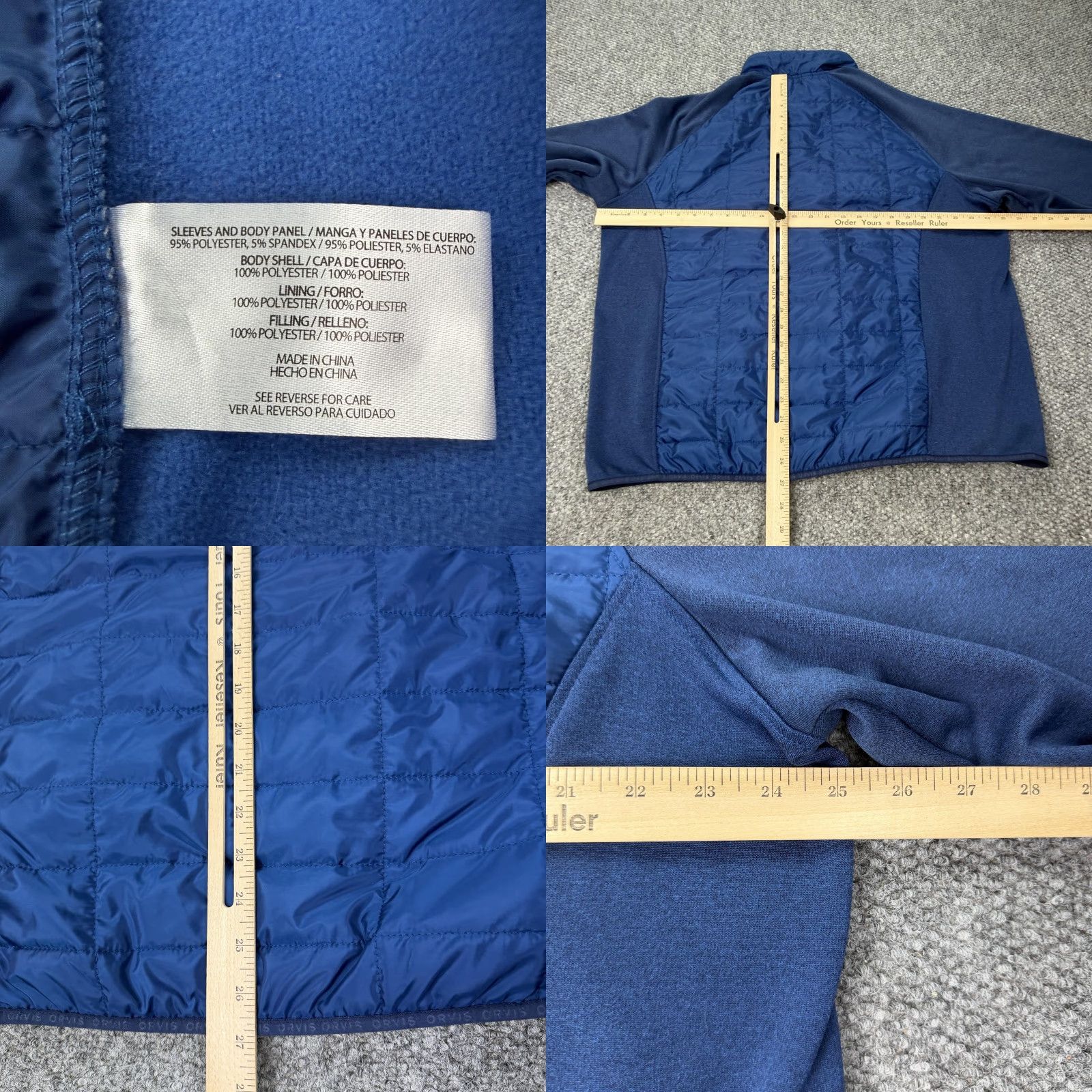 Orvis Orvis Jacket Mens XL Blue Quilted Lined Full Zip Outdoor Casual Size US XL / EU 56 / 4 - 8 Thumbnail