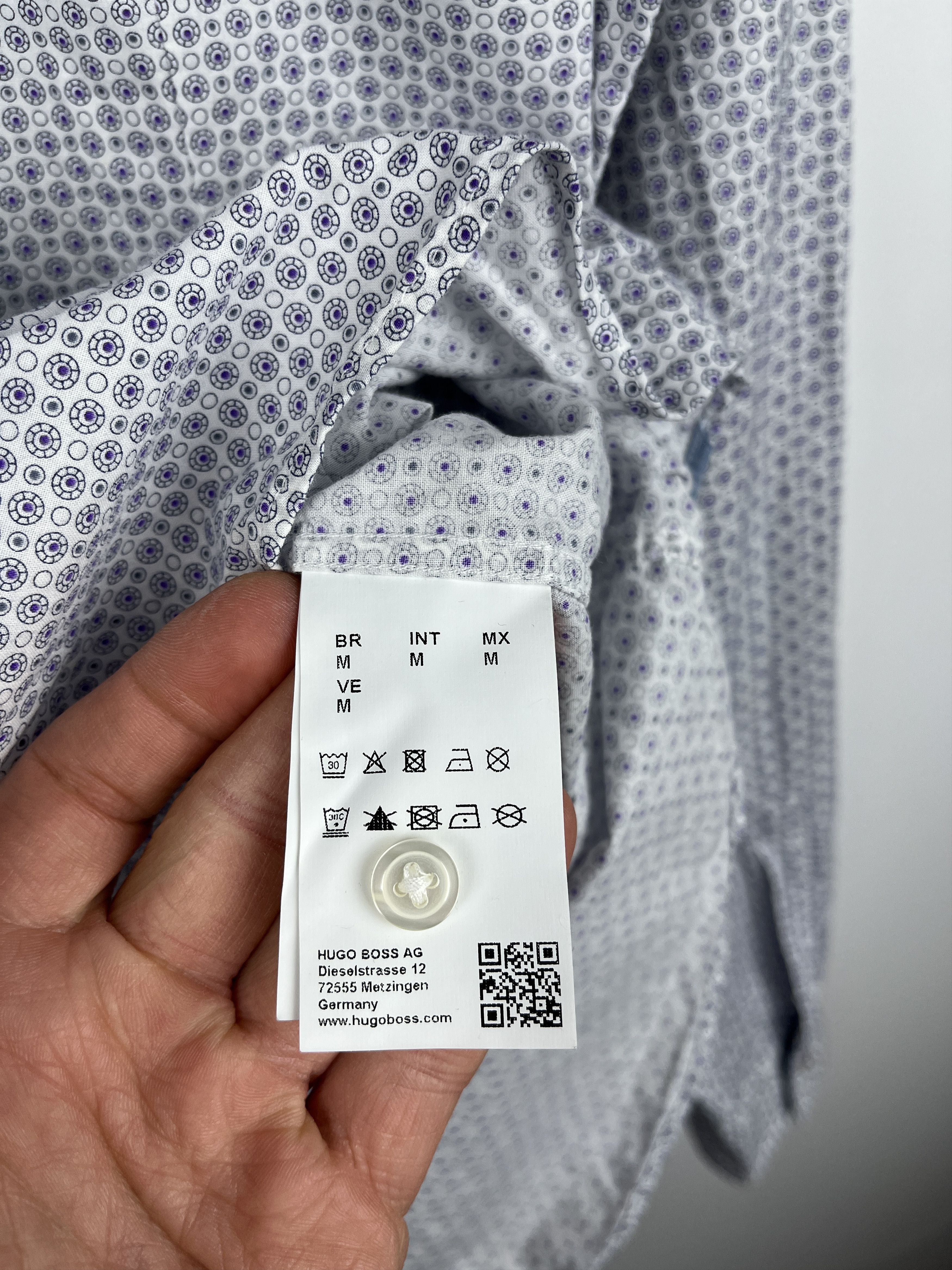 Hugo Boss Hugo Boss Small Polka Dot Long Sleeve Shirt Button Up Size US M / EU 48-50 / 2 - 15 Thumbnail