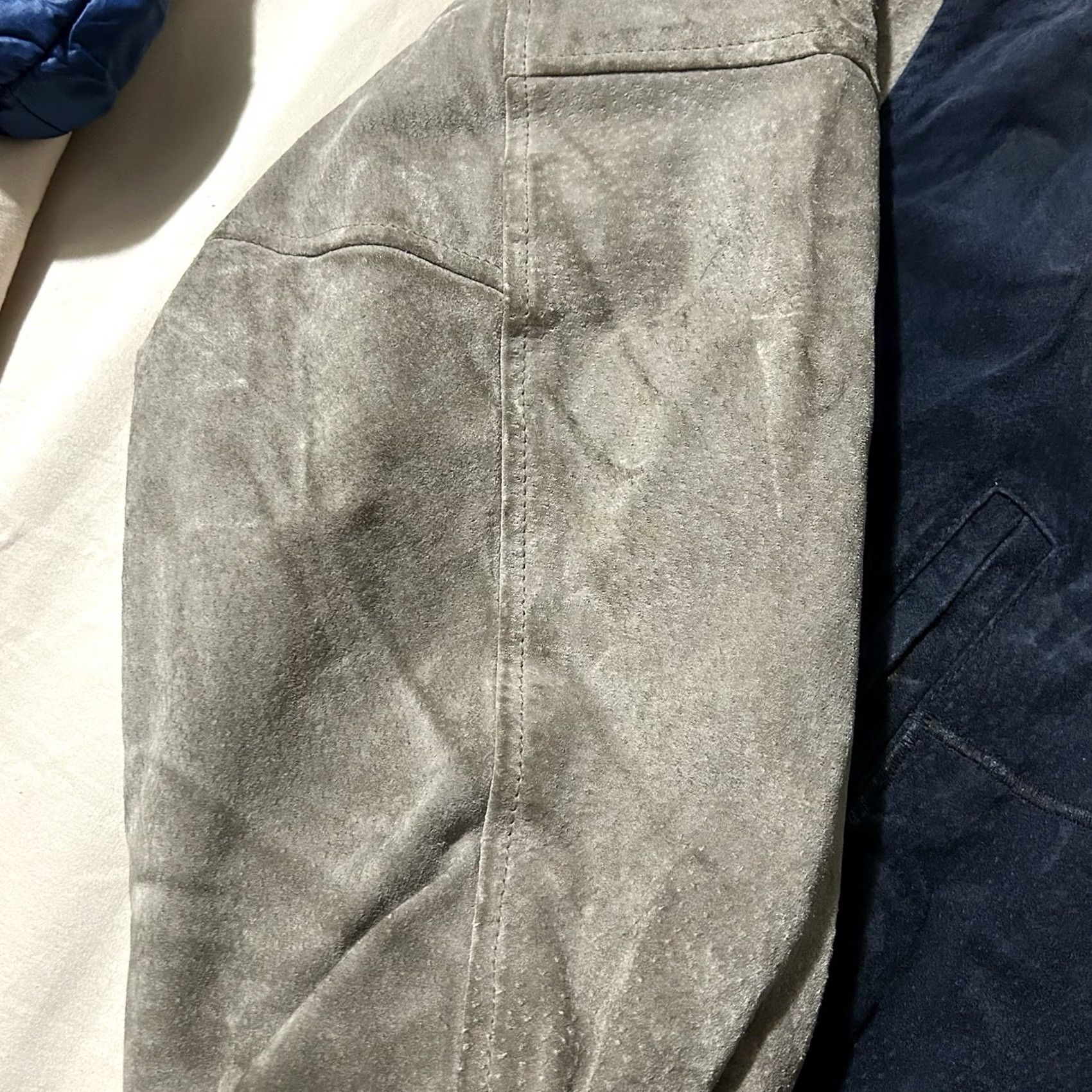 Vintage VINTAGE Colebrook Suede Varsity Jacket M Blue 90s Mens Jacket Size US M / EU 48-50 / 2 - 5 Thumbnail