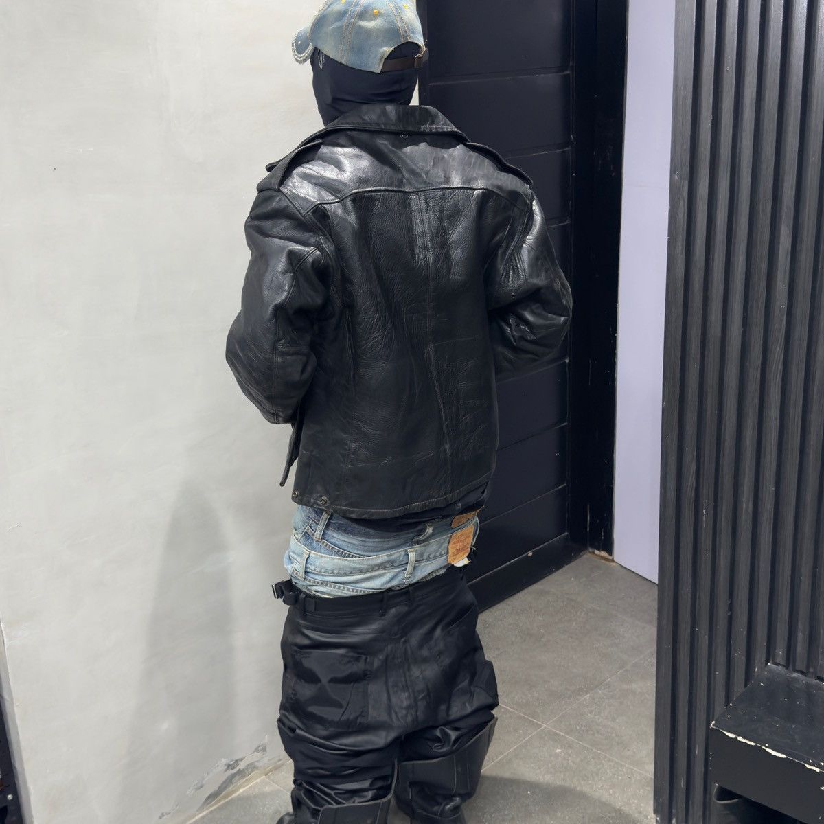 Vintage Schott Nyc Dur O Jack Police Leather Jacket