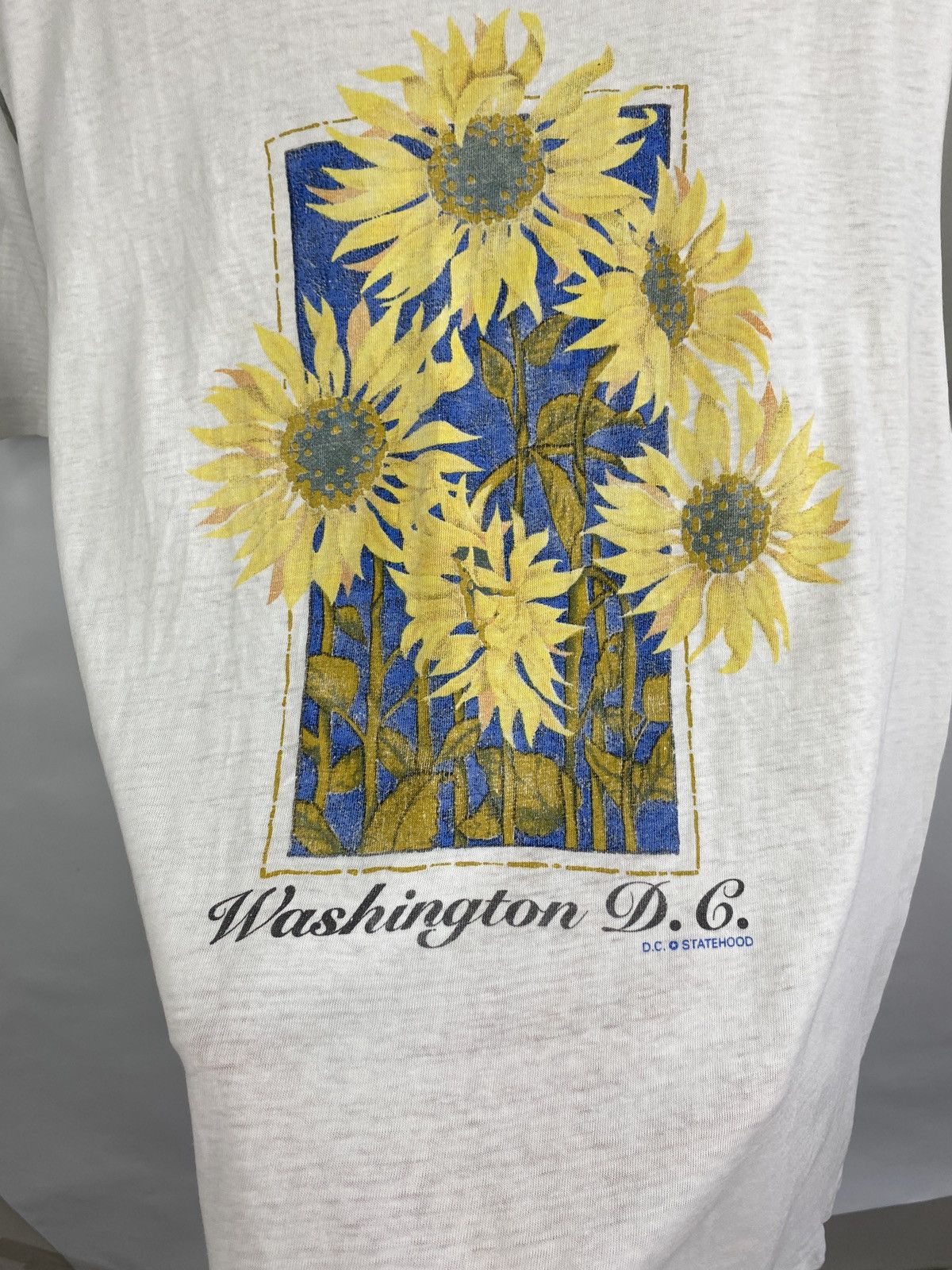 Vintage Vintage 90s Flowers Art Washington D C T-shirt Monet Style Size US M / EU 48-50 / 2 - 7 Thumbnail