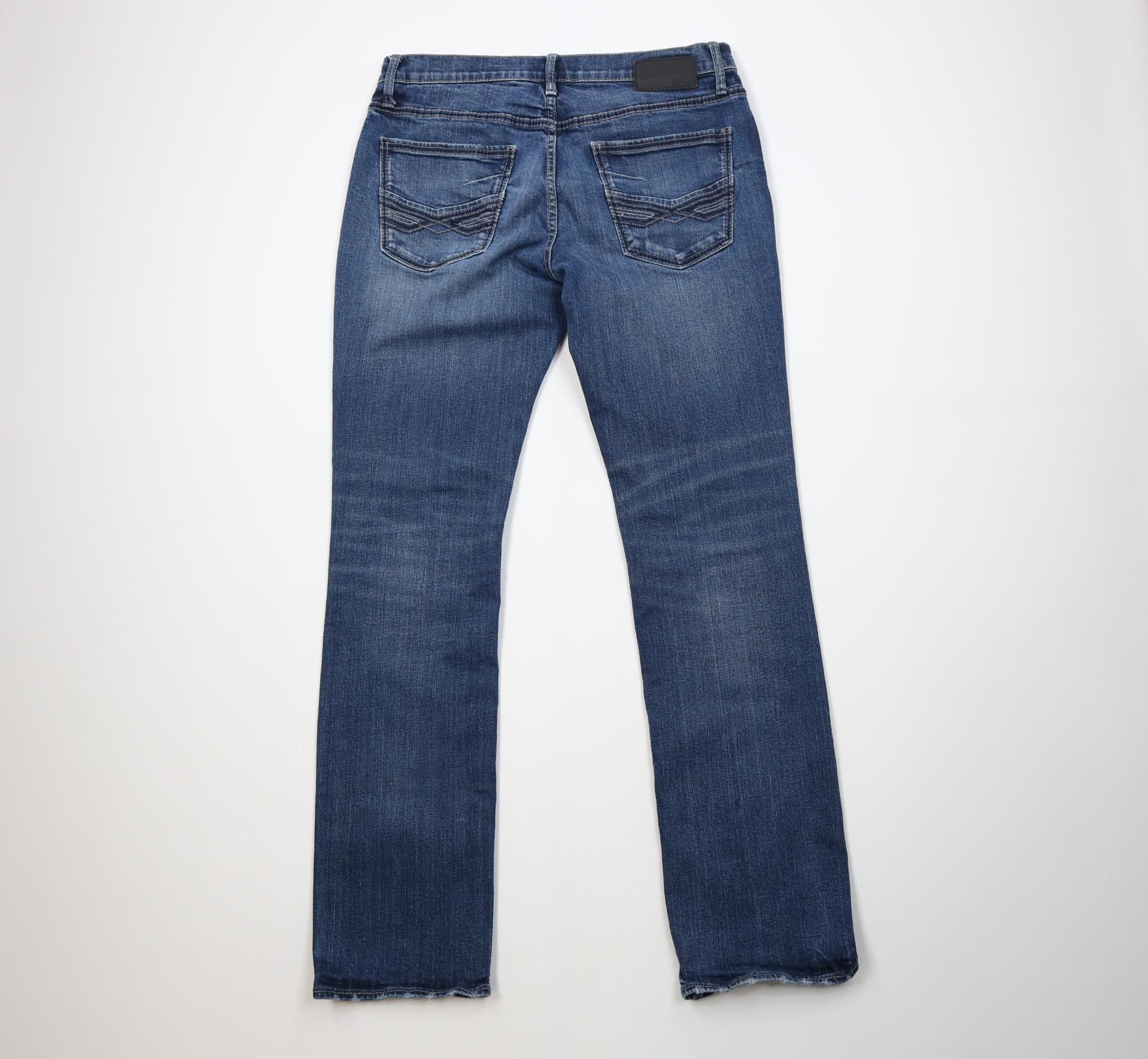 Vintage Buckle BKE Stretch Thick Stitch Straight Leg Denim Jeans Size US 34 / EU 50 - 10 Thumbnail