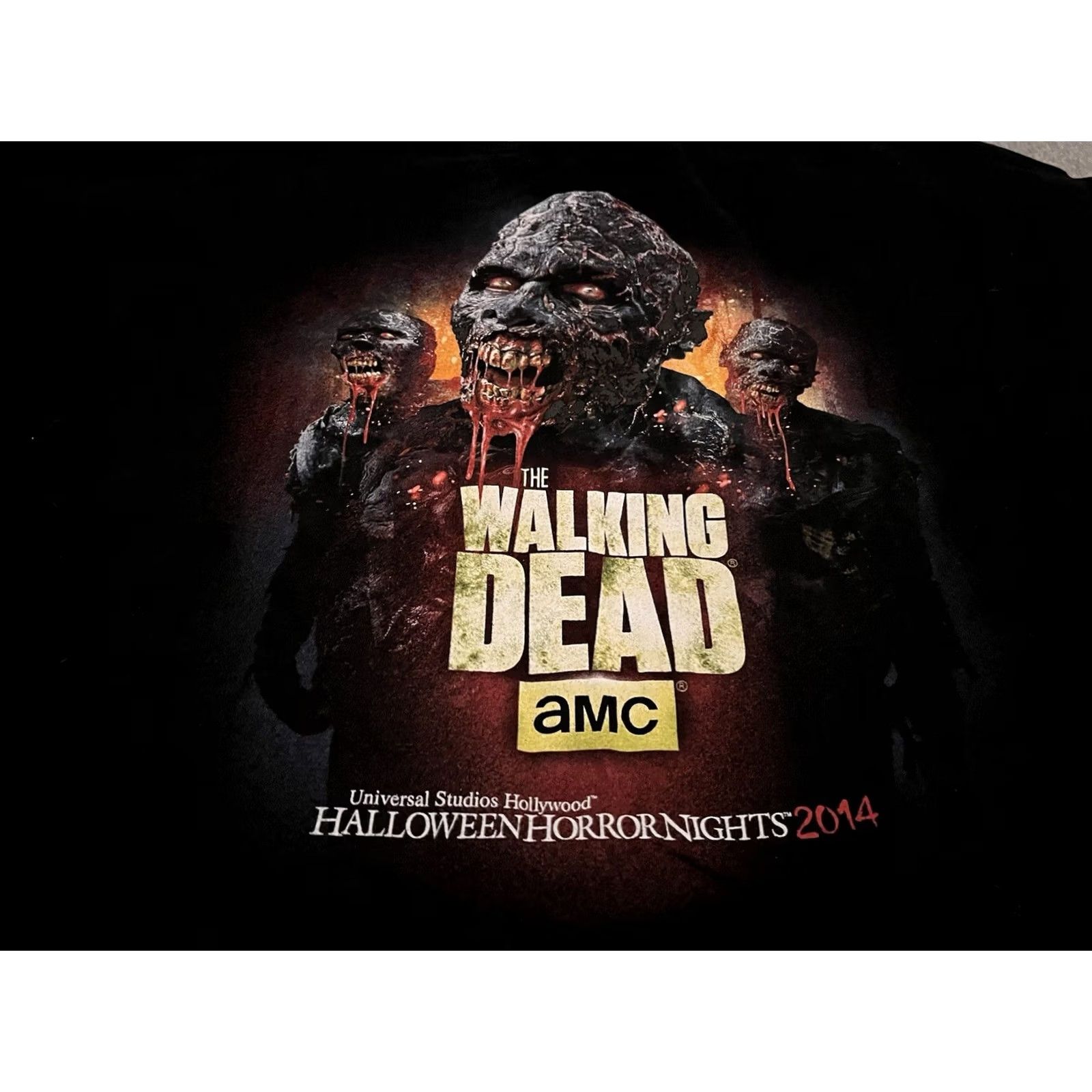 Vintage VINTAGE Walking Dead AMC Halloween Horror Nights 2014 Universal Studios Black Shirt 3XL Size US XXL / EU 58 / 5 - 2 Thumbnail