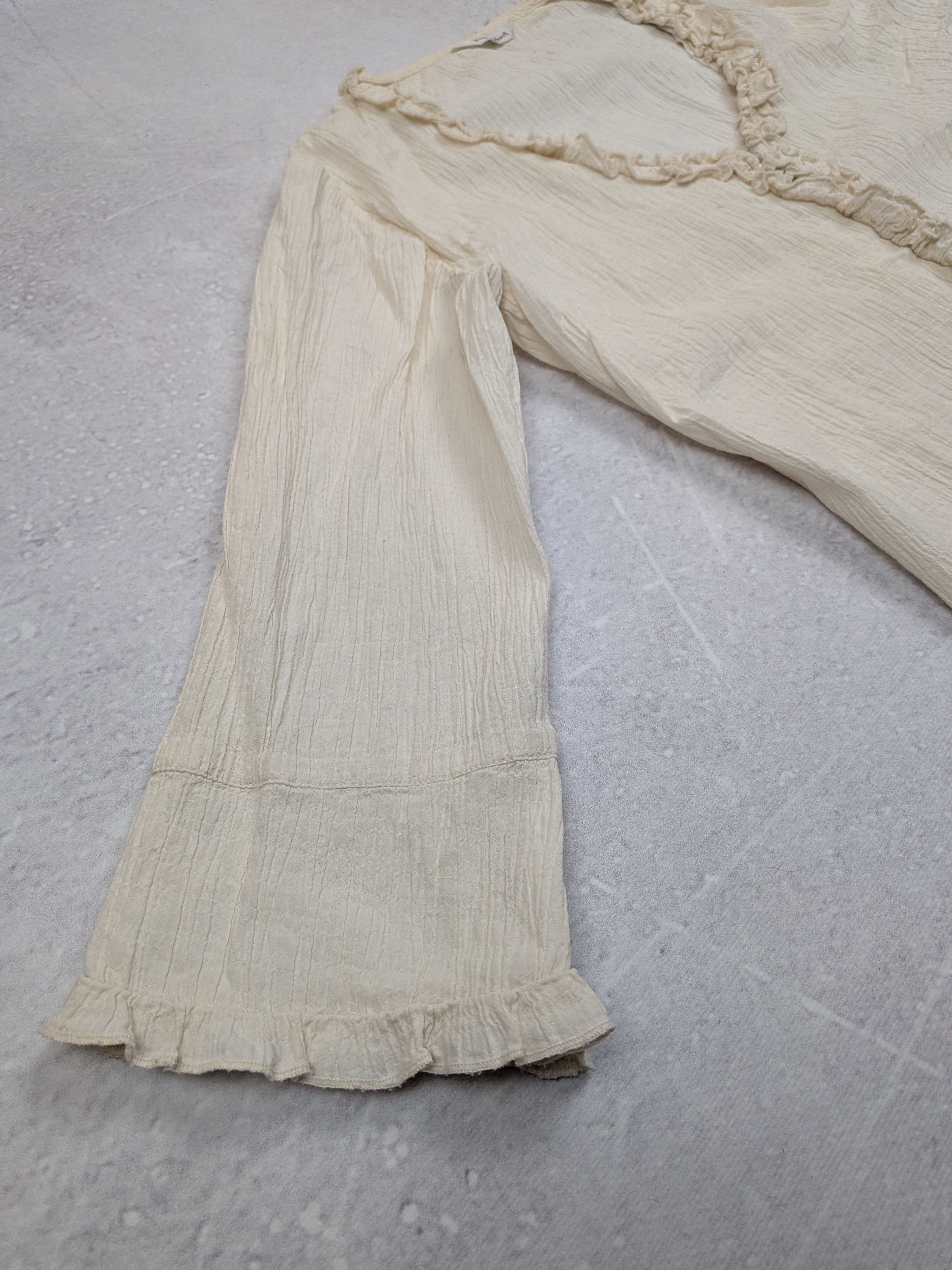 Other Rosa Cheri Vintage Cream Silk Blouse Flared Sleeves Size L M Size M / US 6-8 / IT 42-44 - 10 Thumbnail